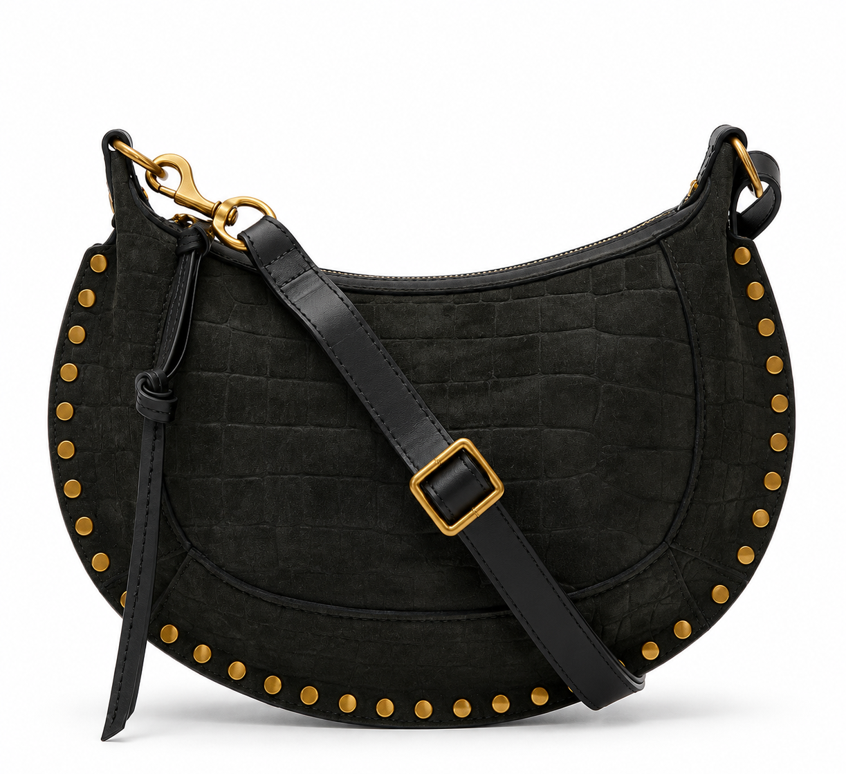 ISABEL MARANT OSKAN MOON BLACK croc