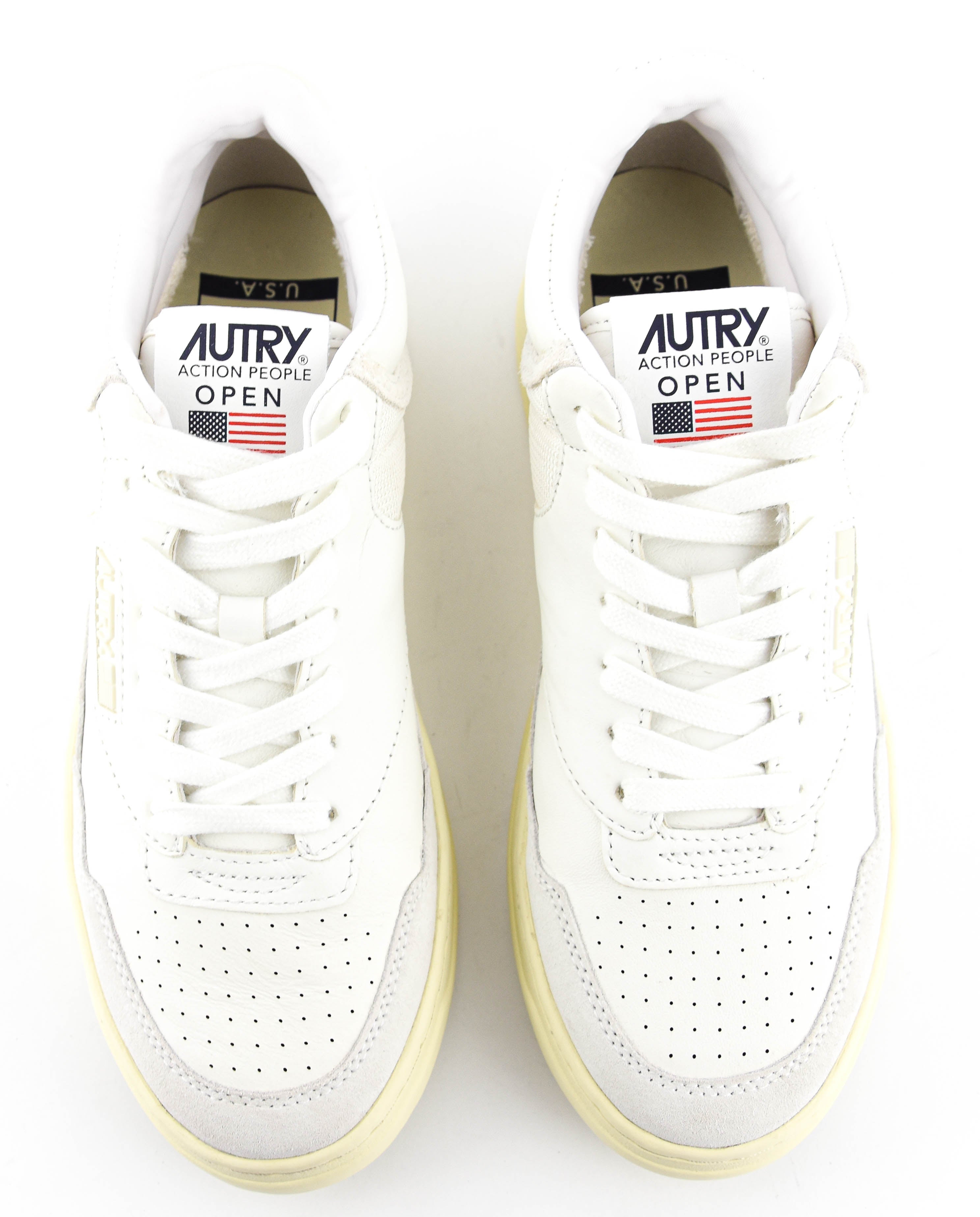 AUTRY MID WHITE LEATHER MEN