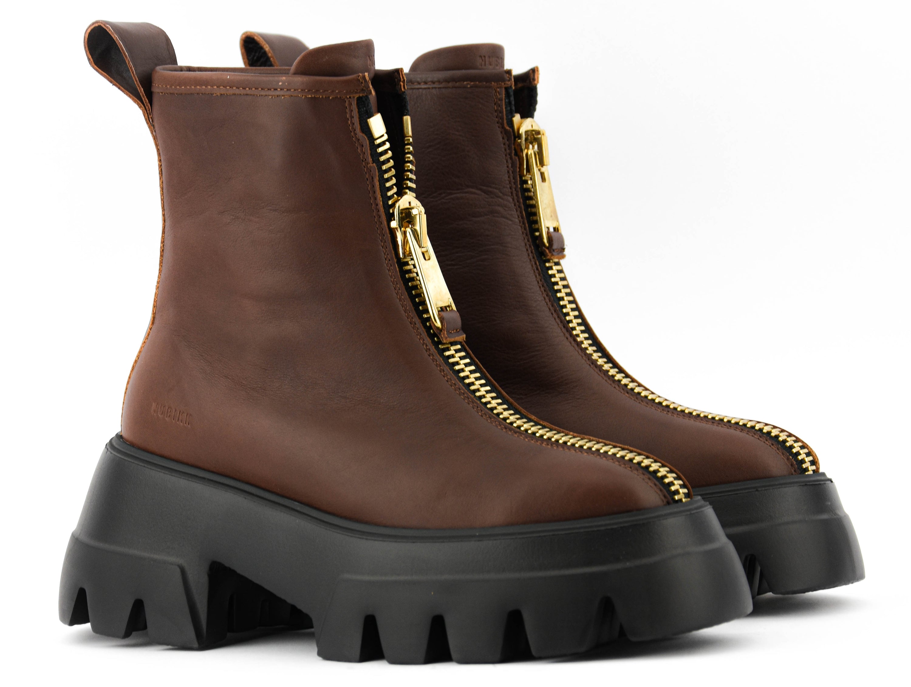 NUBIKK X PHILOU BIG ZIP BOOT BROWN