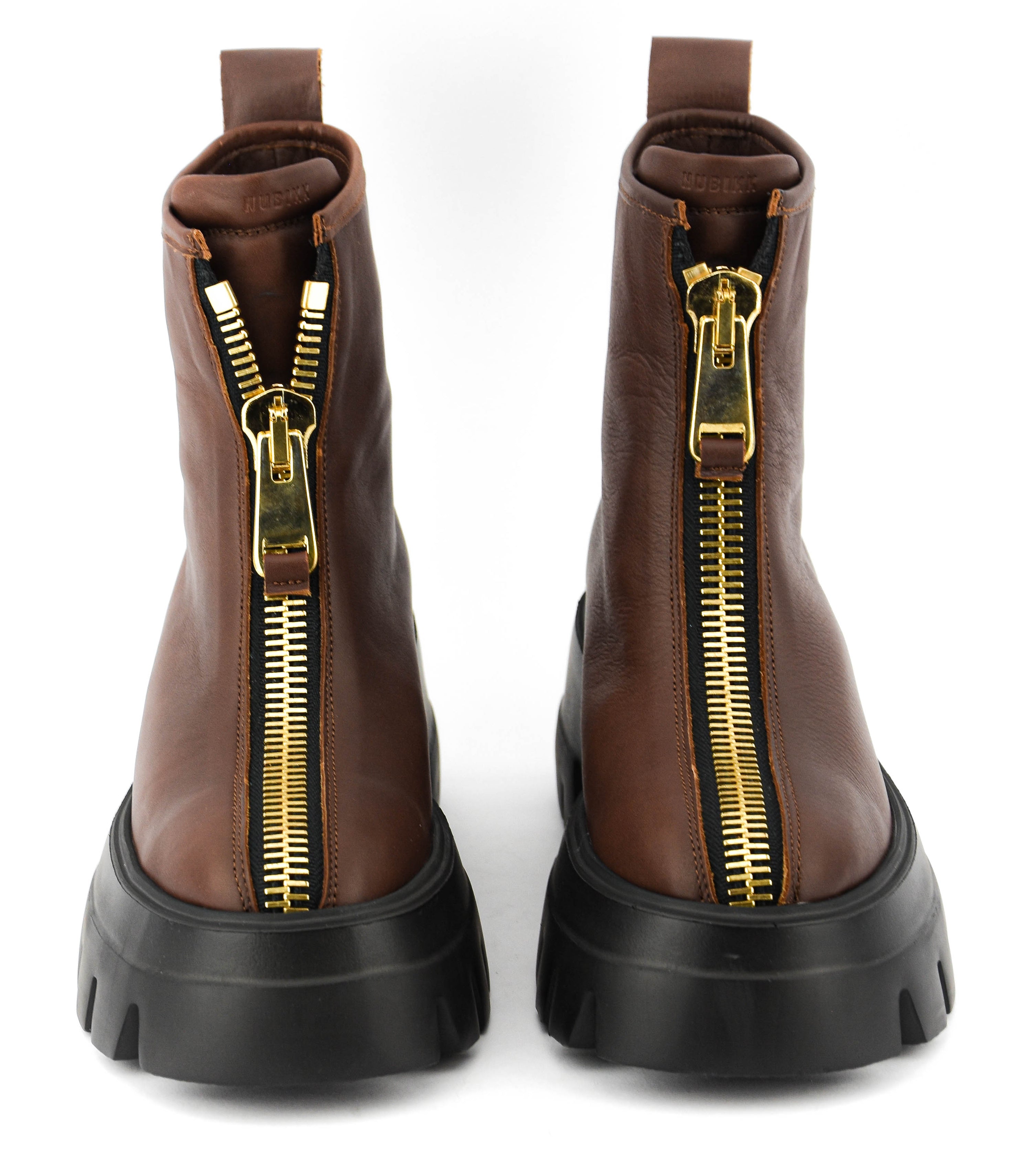 NUBIKK X PHILOU BIG ZIP BOOT BROWN