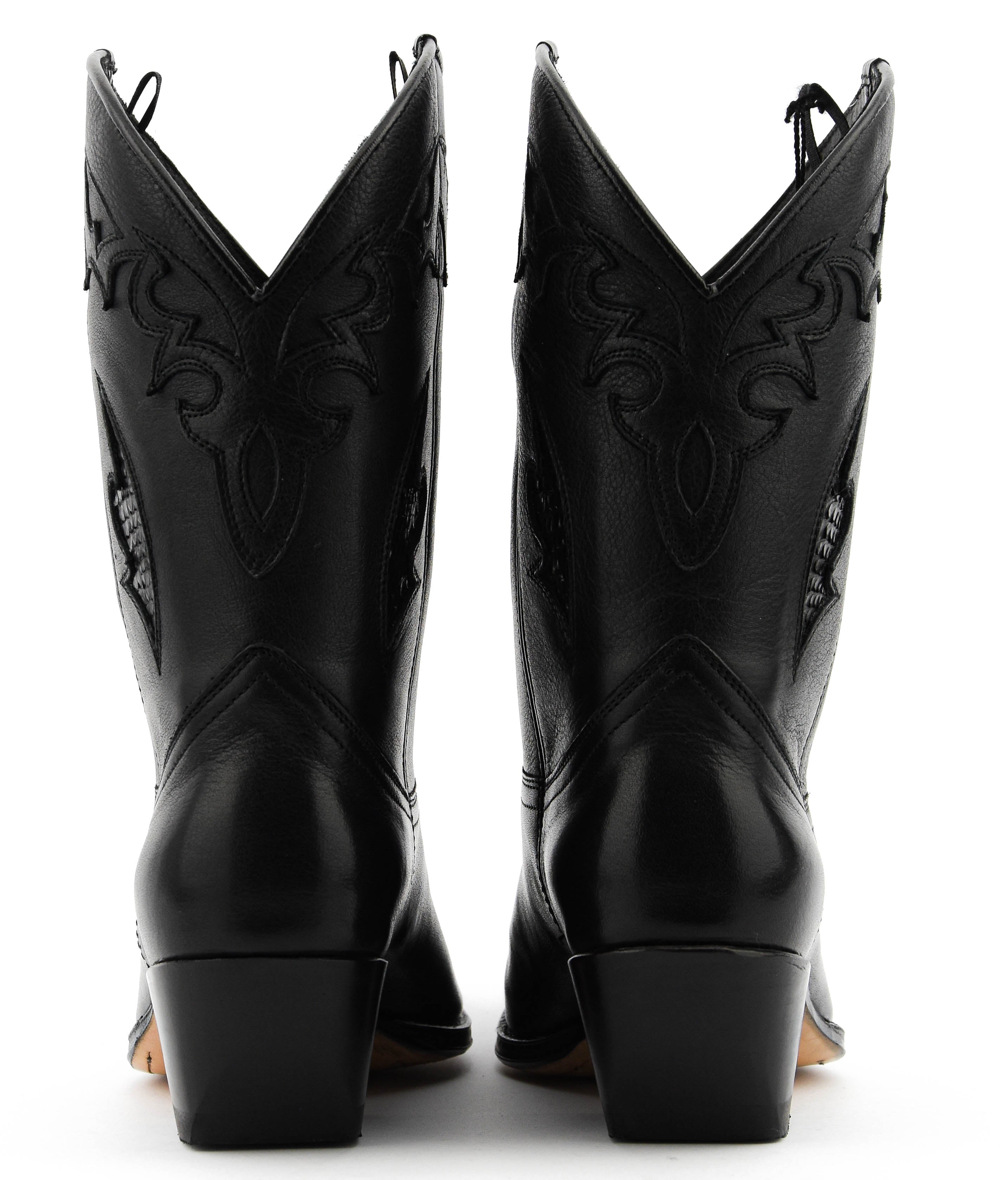 PAUL WARMER BESPOKE WESTERN BOOT BLACK