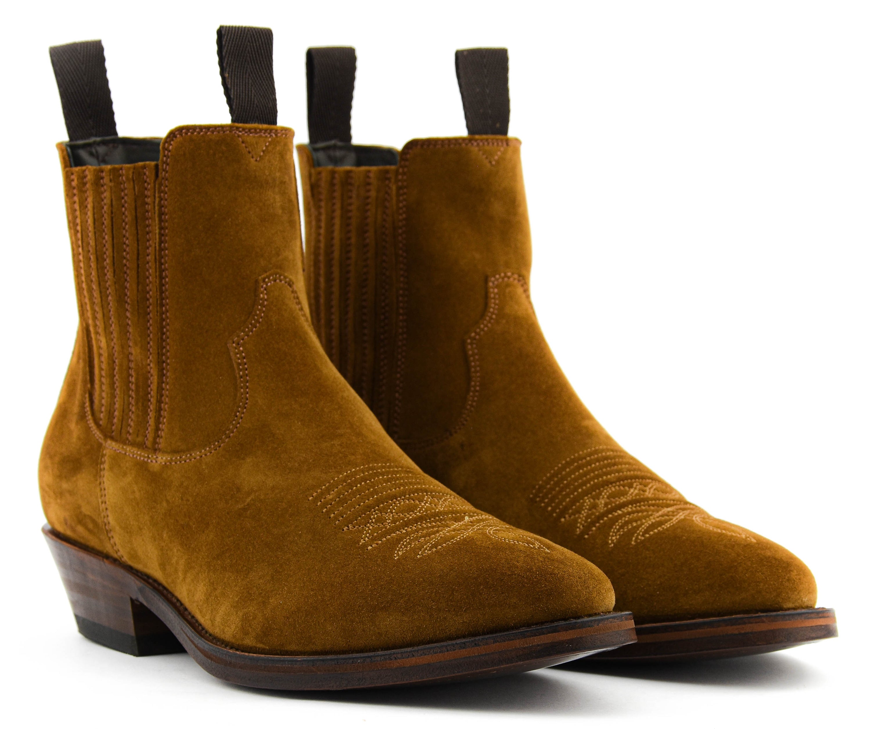 PAUL WARMER GAUCHO BOOT TAN SUEDE