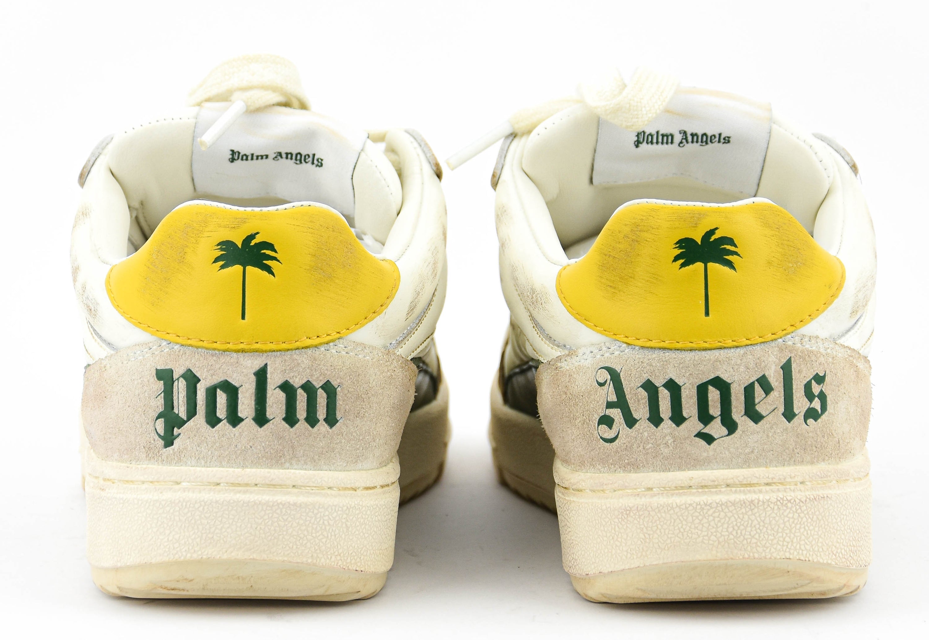 PALM ANGELS UNIVERSITY OLD WHITE GREEN