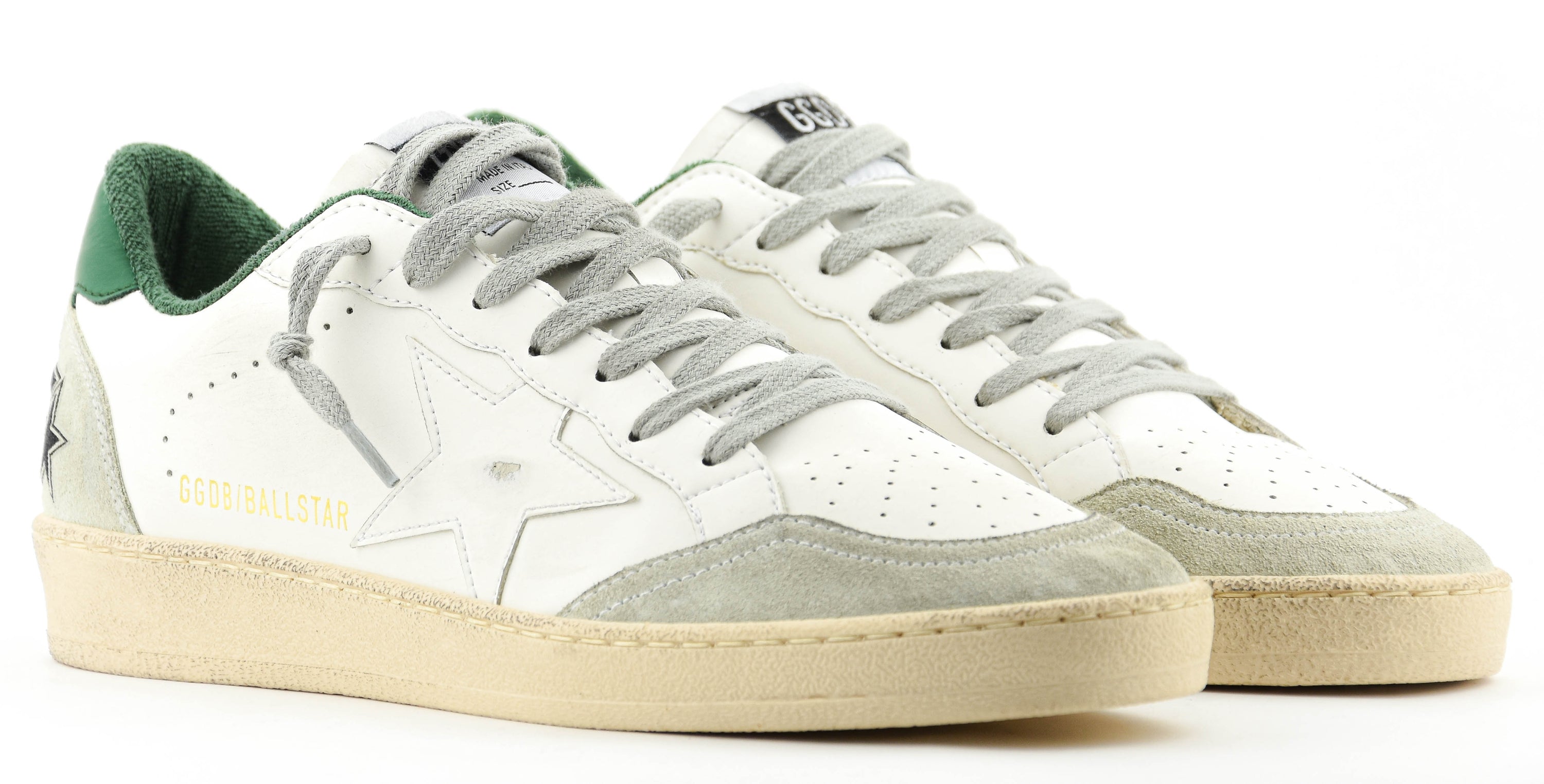 GOLDEN GOOSE BALLSTAR WHITE GREEN