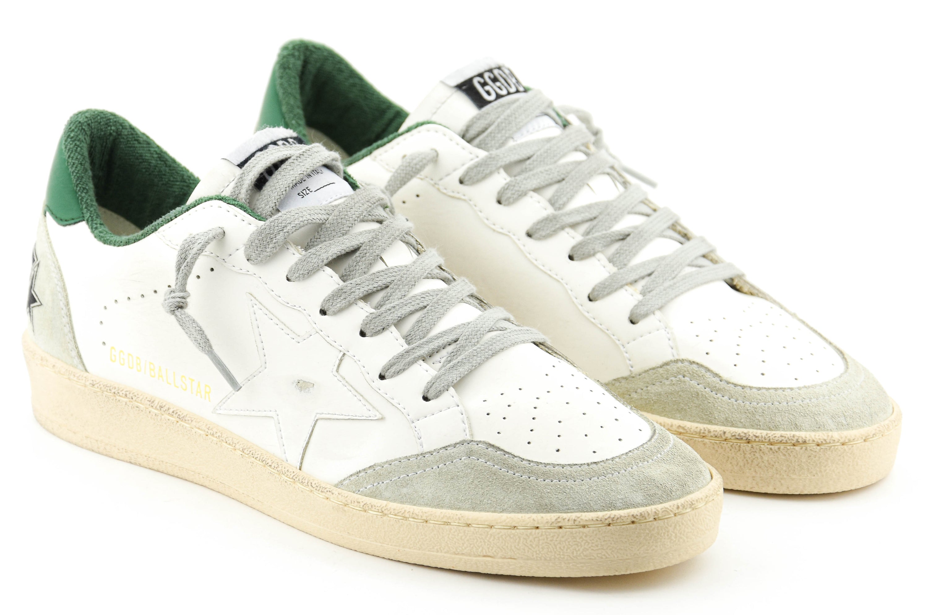 GOLDEN GOOSE BALLSTAR WHITE GREEN