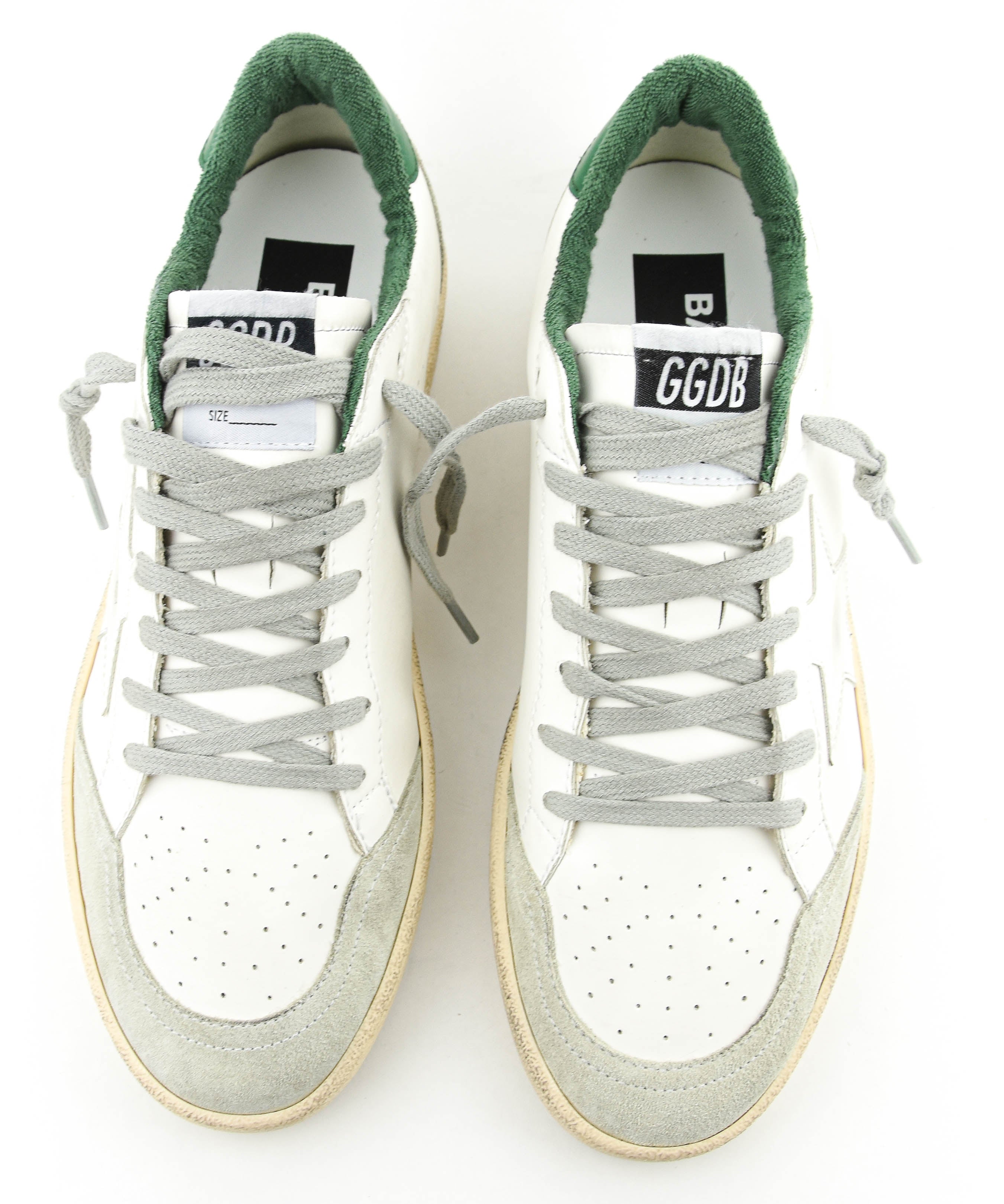 GOLDEN GOOSE BALLSTAR WHITE GREEN