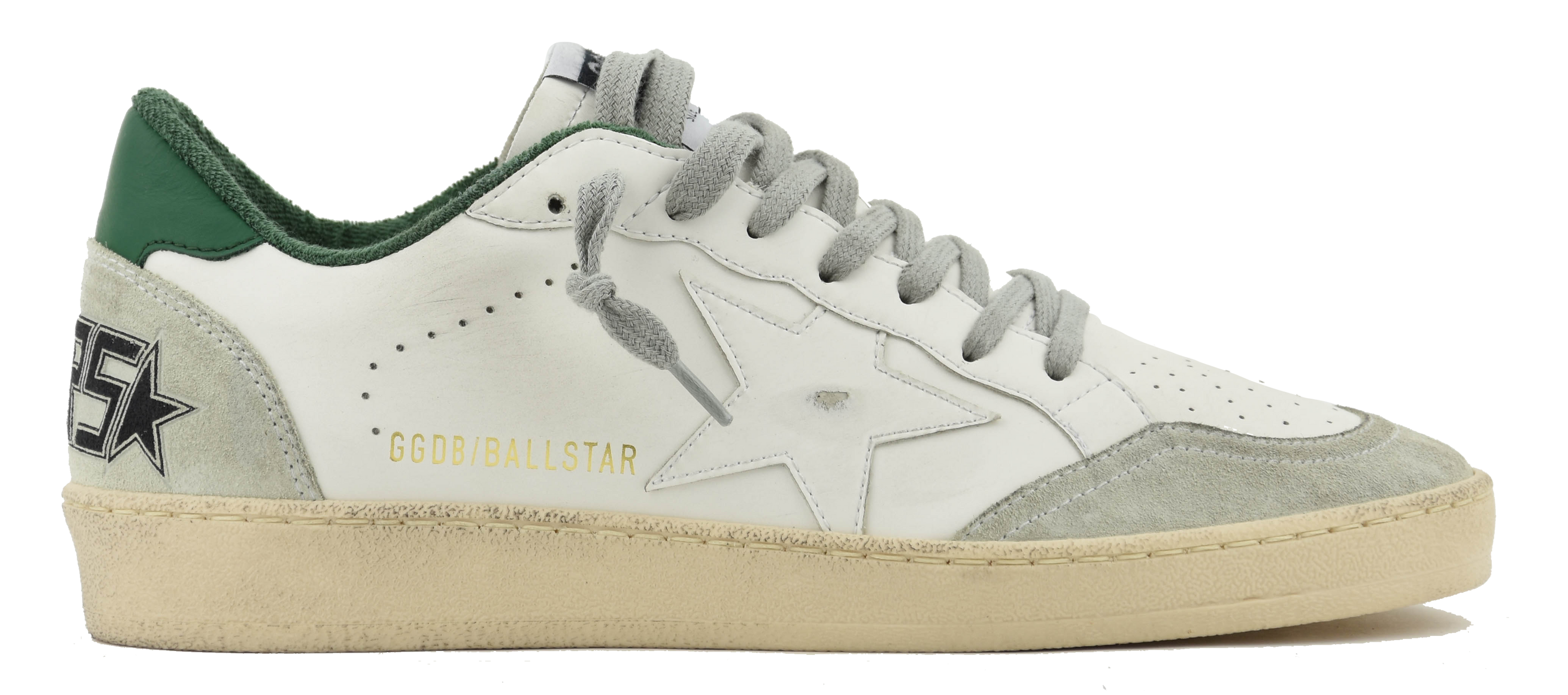 GOLDEN GOOSE BALLSTAR WHITE GREEN