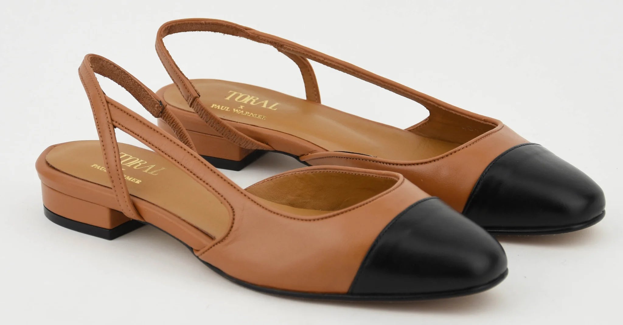 TORAL X PW MANHATTAN BALLERINA BLACK CAMEL