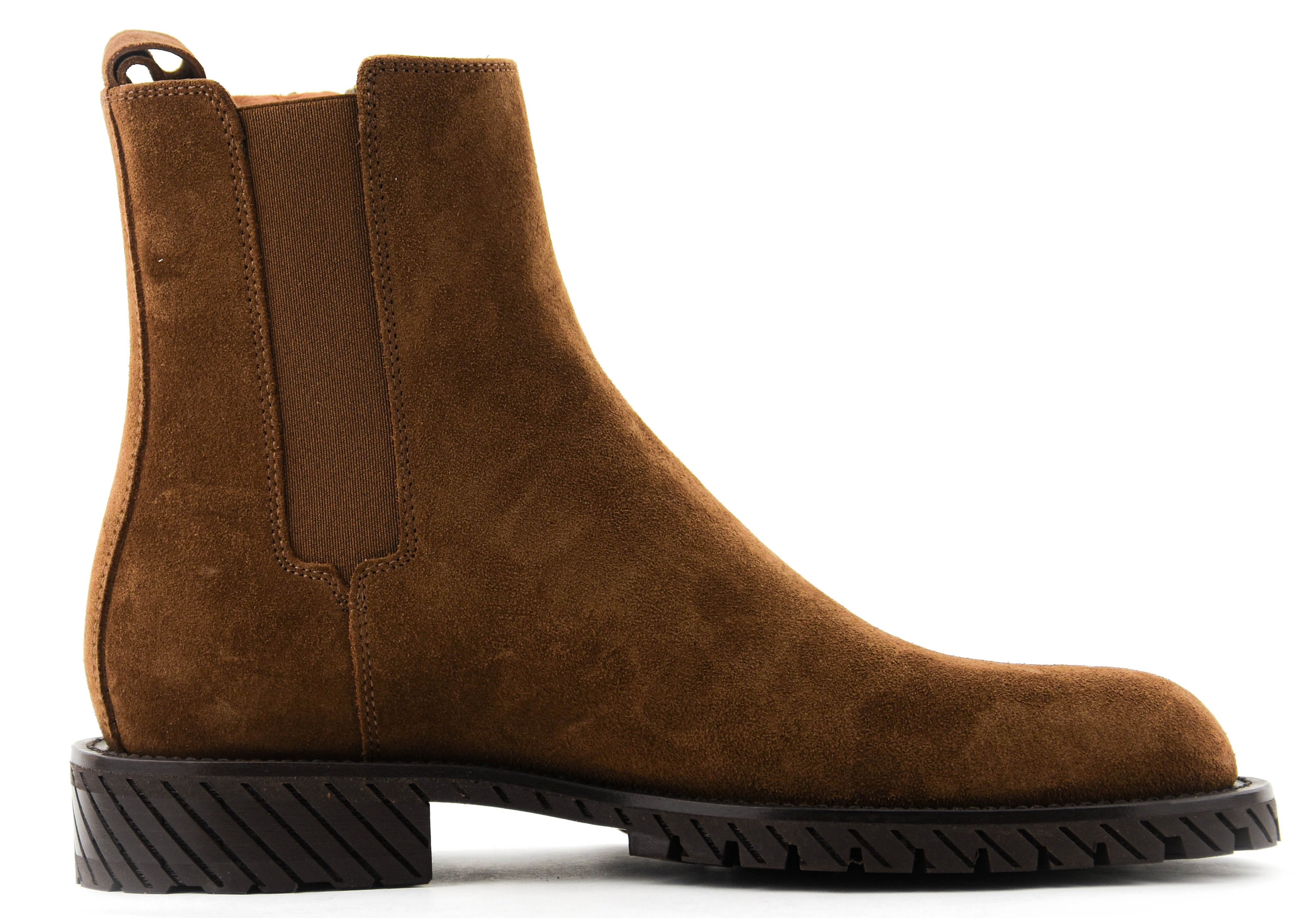 OFF WHITE COMBAT ANKLE BOOT SUEDE BROWN