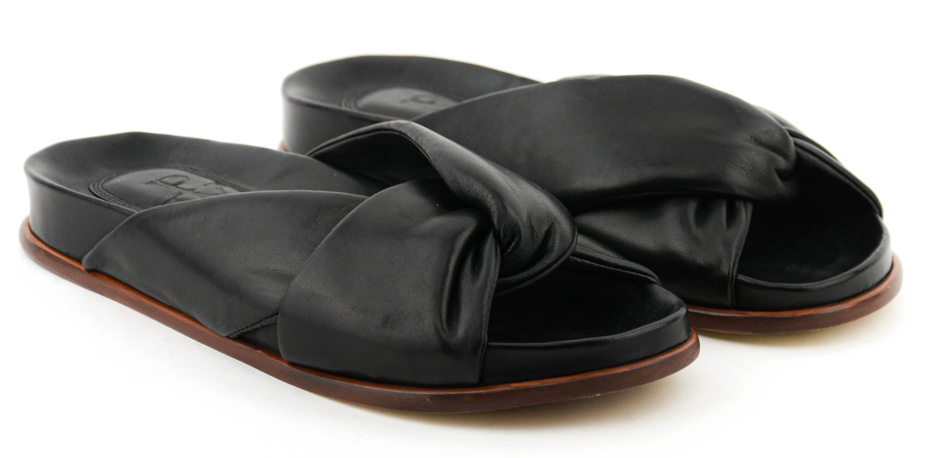 PAUL WARMER BRIOCHE SANDAL BLACK