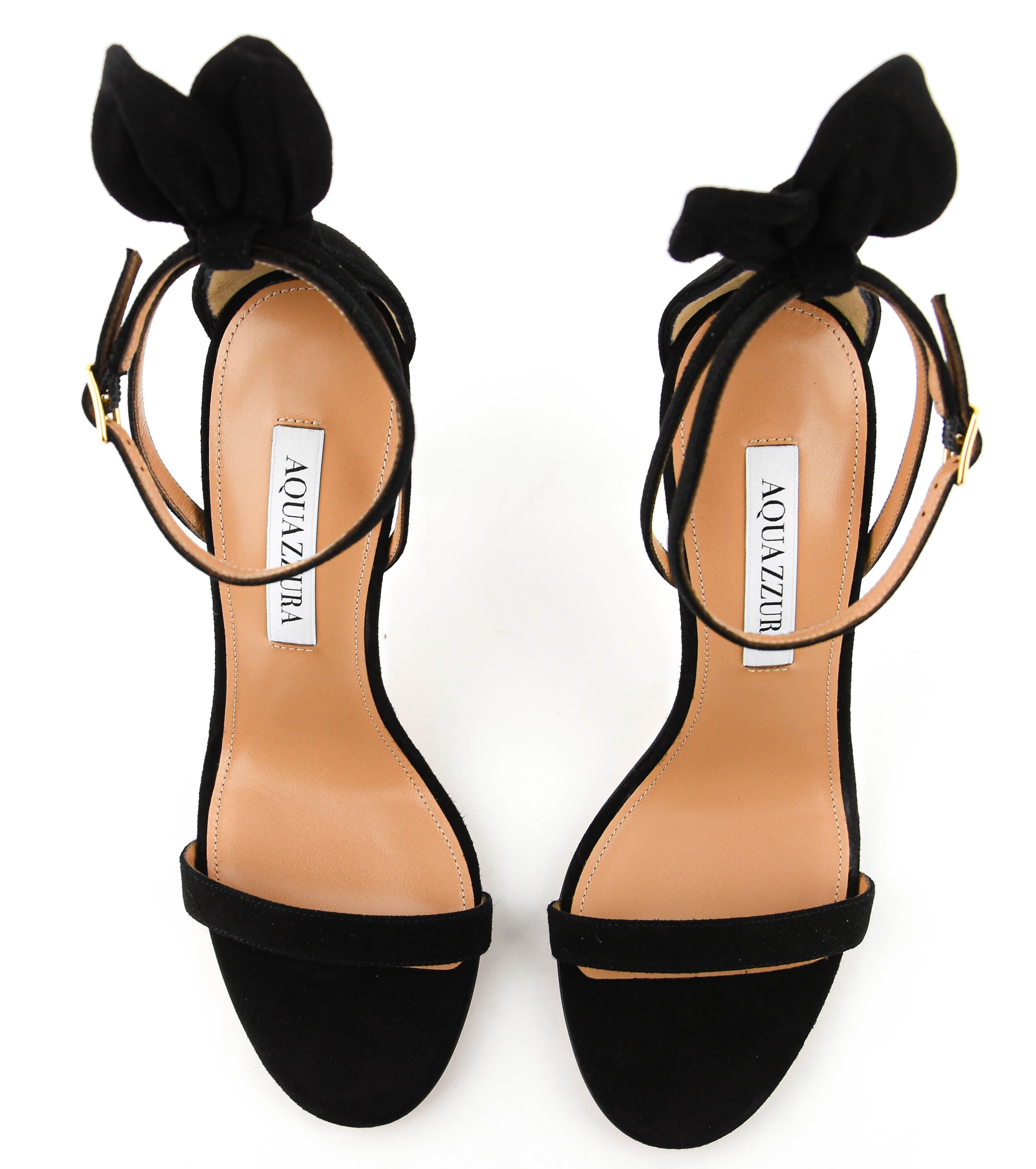 AQUAZZURA BOWTIE SANDAL BLACK 105