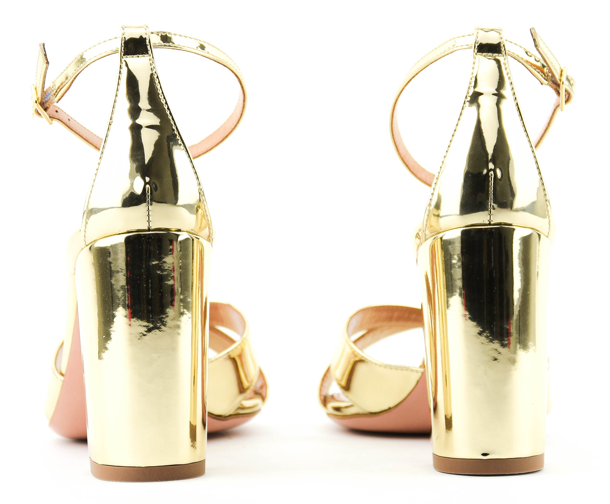 AQUAZZURA DIVINE SANDAL 85 SOFT GOLD