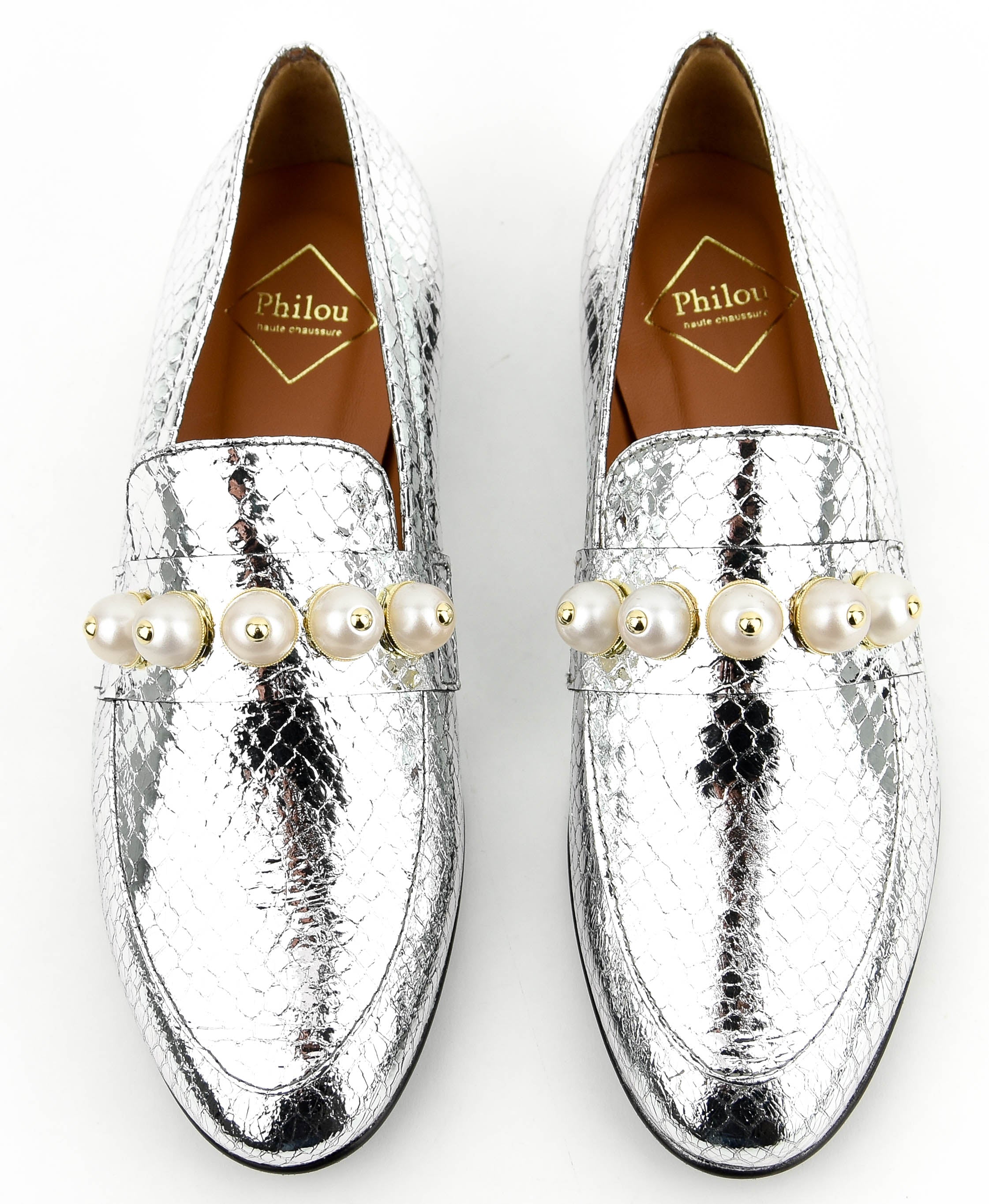 PHILOU PEARLLOAFER 2.0 SILVER