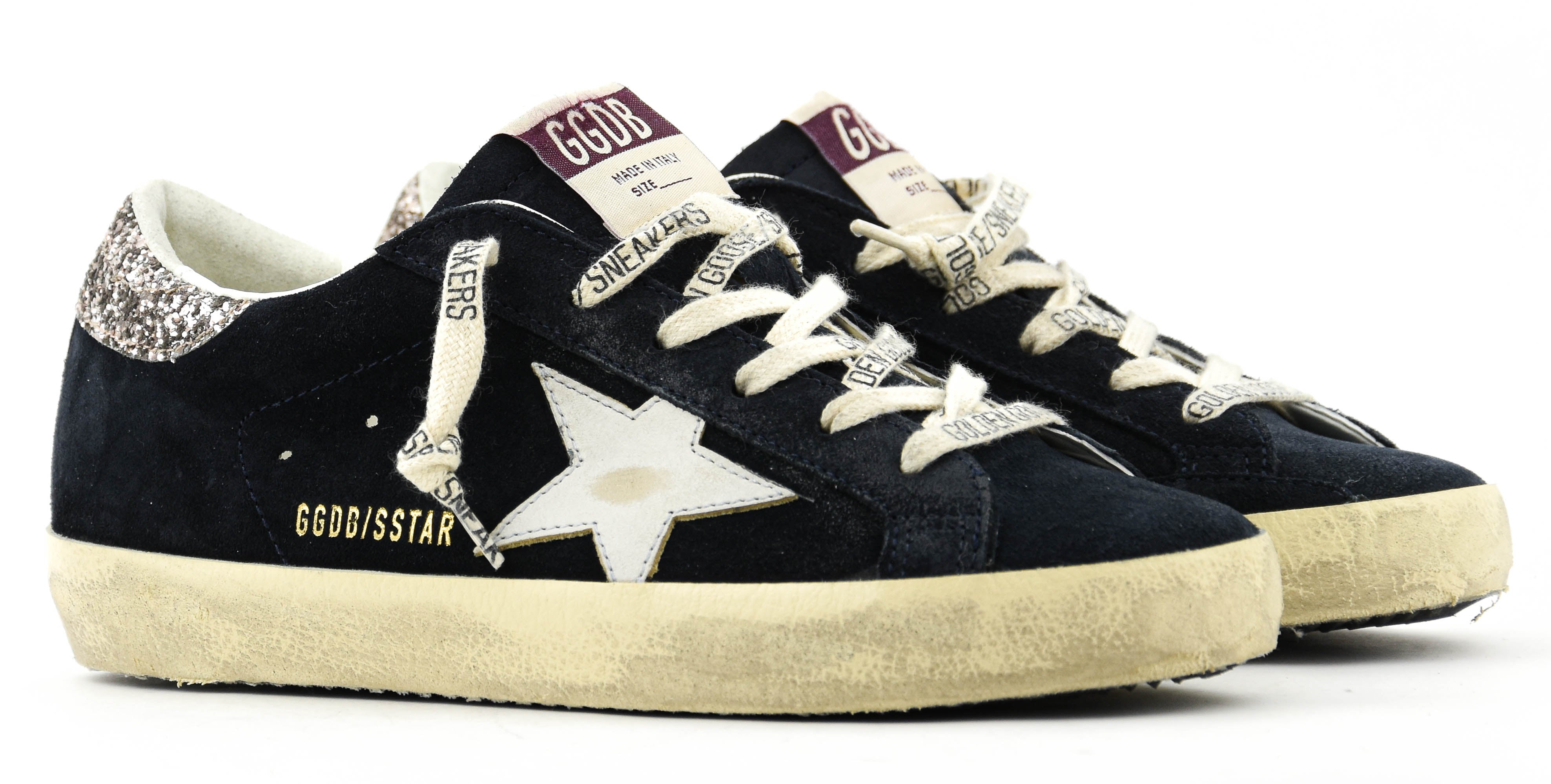 GOLDEN GOOSE SUPER STAR DARK BLUE WHITE