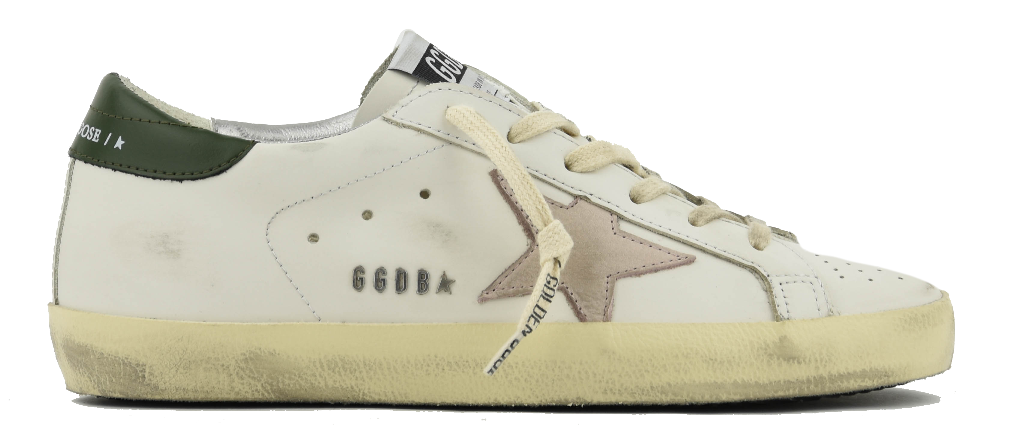 paul warmer GOLDEN GOOSE SUPERSTAR WHITE PINK GREEN Winkel Schoenen
