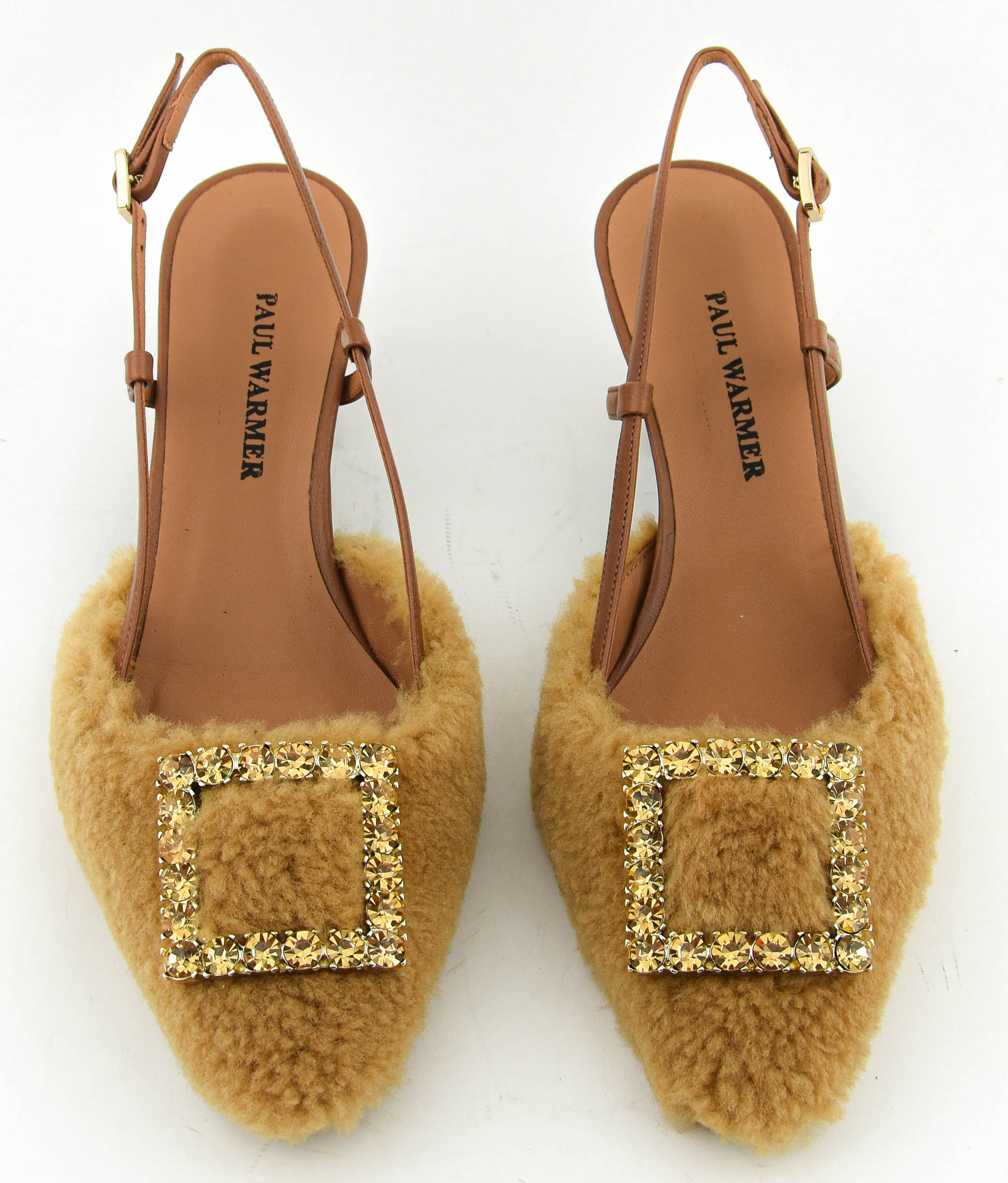 PAULWARMER TEDDY SLINGBACK TAN