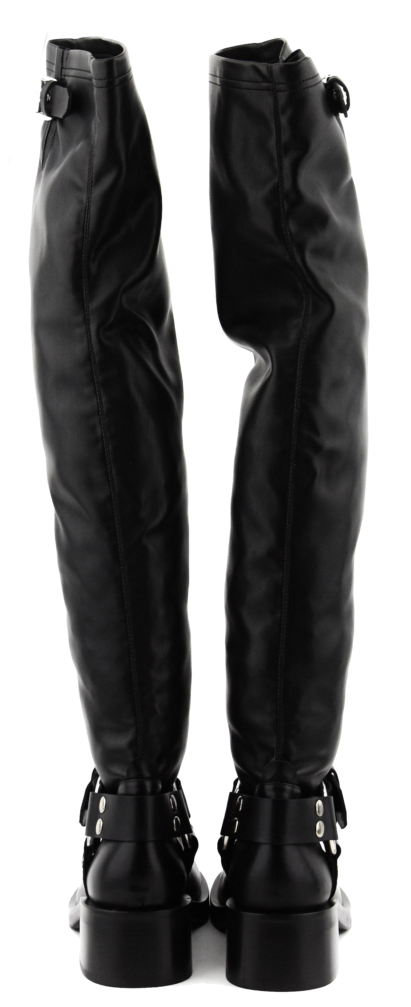 STRATEGIA OVERKNEE BIKER BLACK