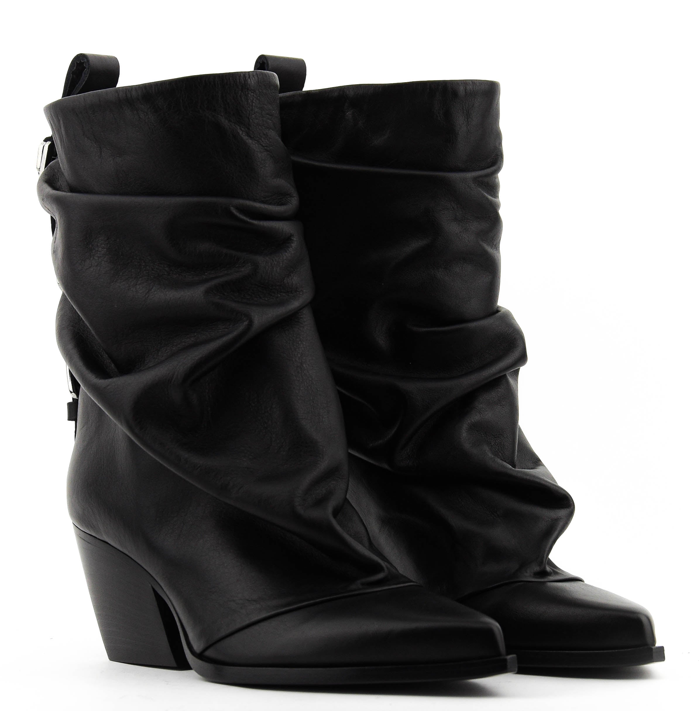 ELENA IACHI SLOUCHY SHORT BOOT BLACK