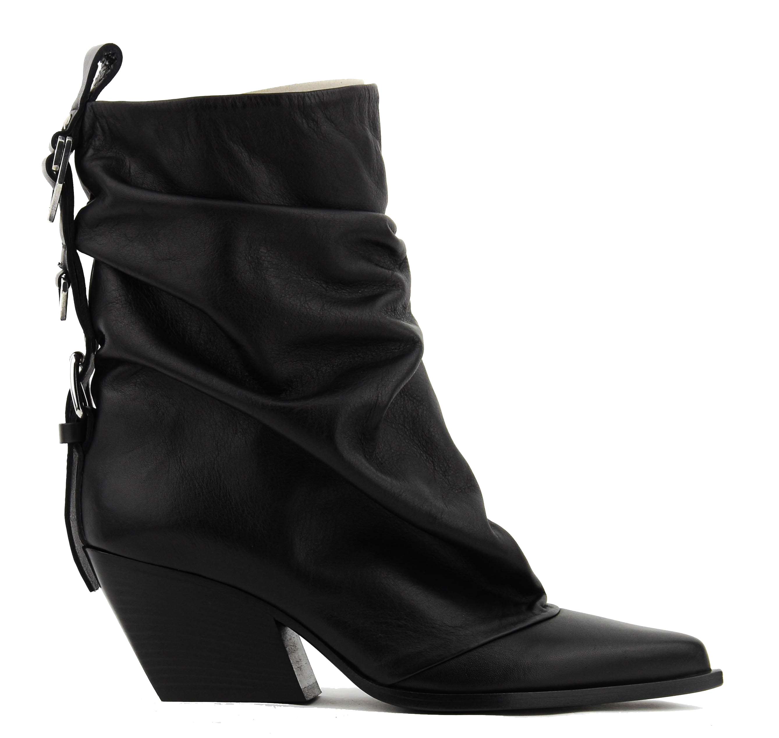 ELENA IACHI SLOUCHY SHORT BOOT BLACK