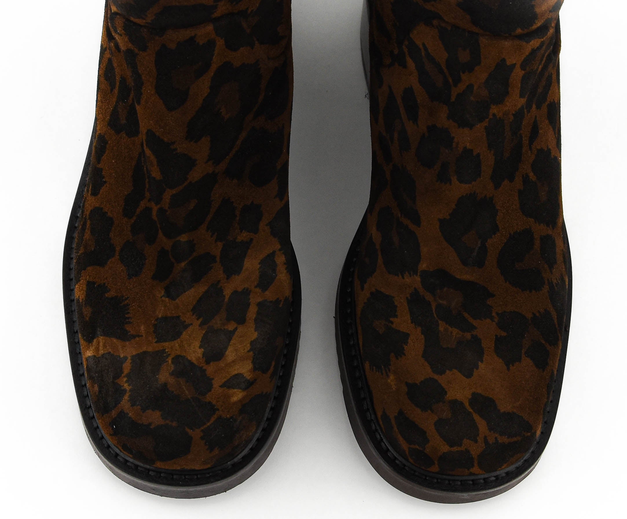 ELENA IACHI BOOTIE BACKZIP LEOPARD