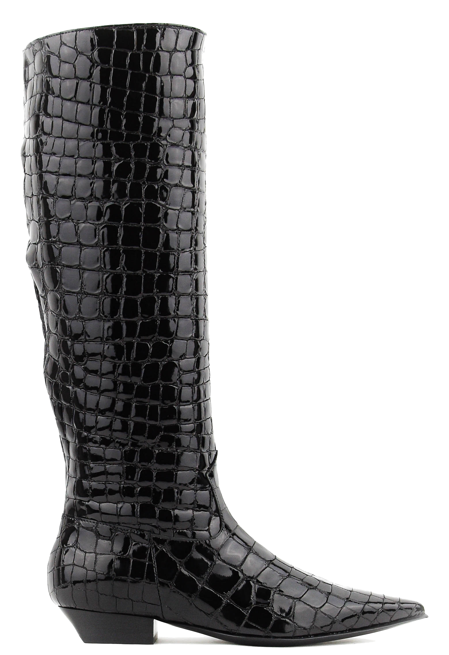 PAULWARMER LAUREN CROC PATENT BOOT