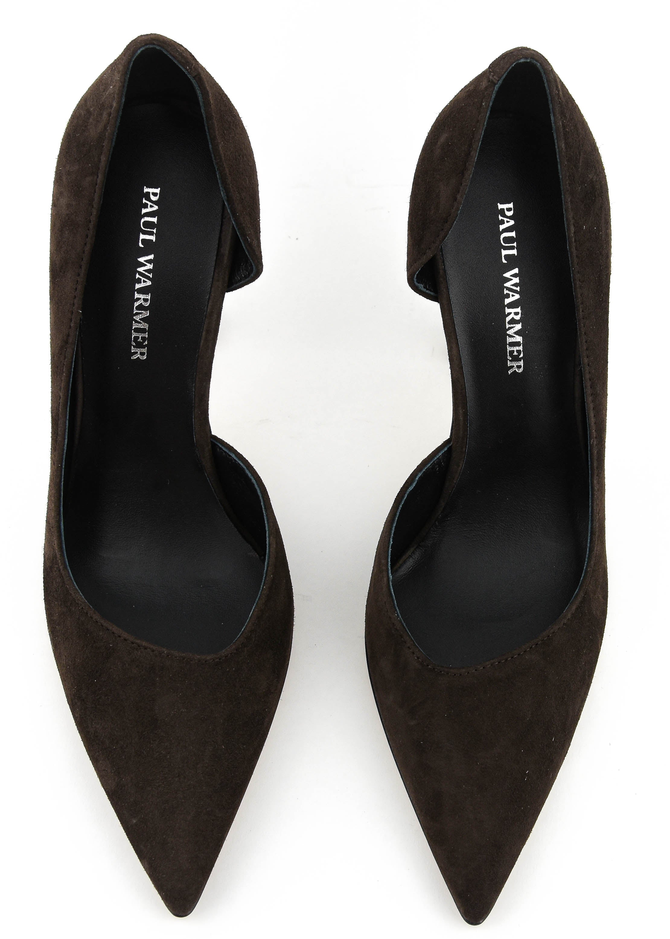 PAULWARMER D'ORSAY PUMP BROWN SUEDE