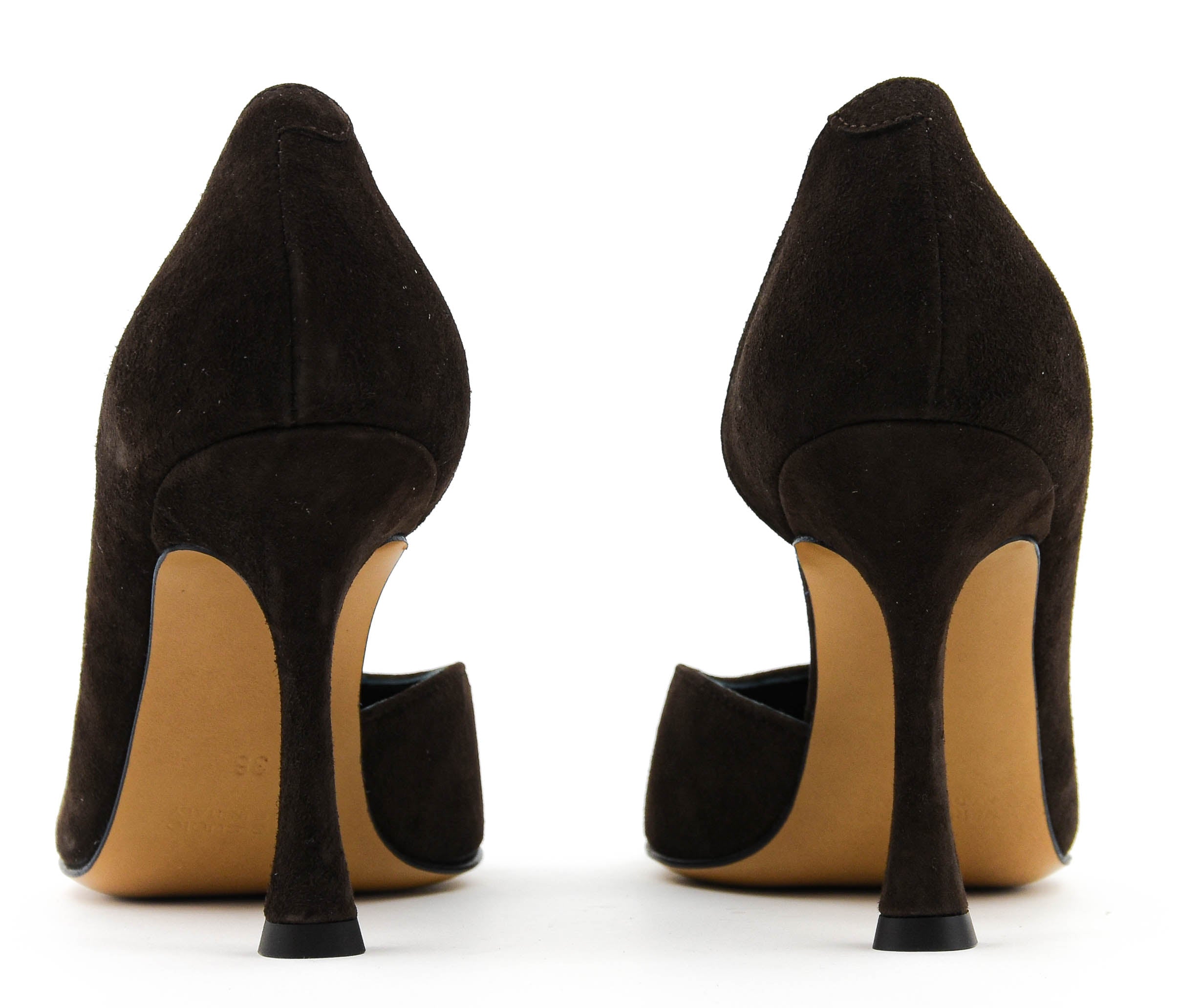 PAULWARMER D'ORSAY PUMP BROWN SUEDE