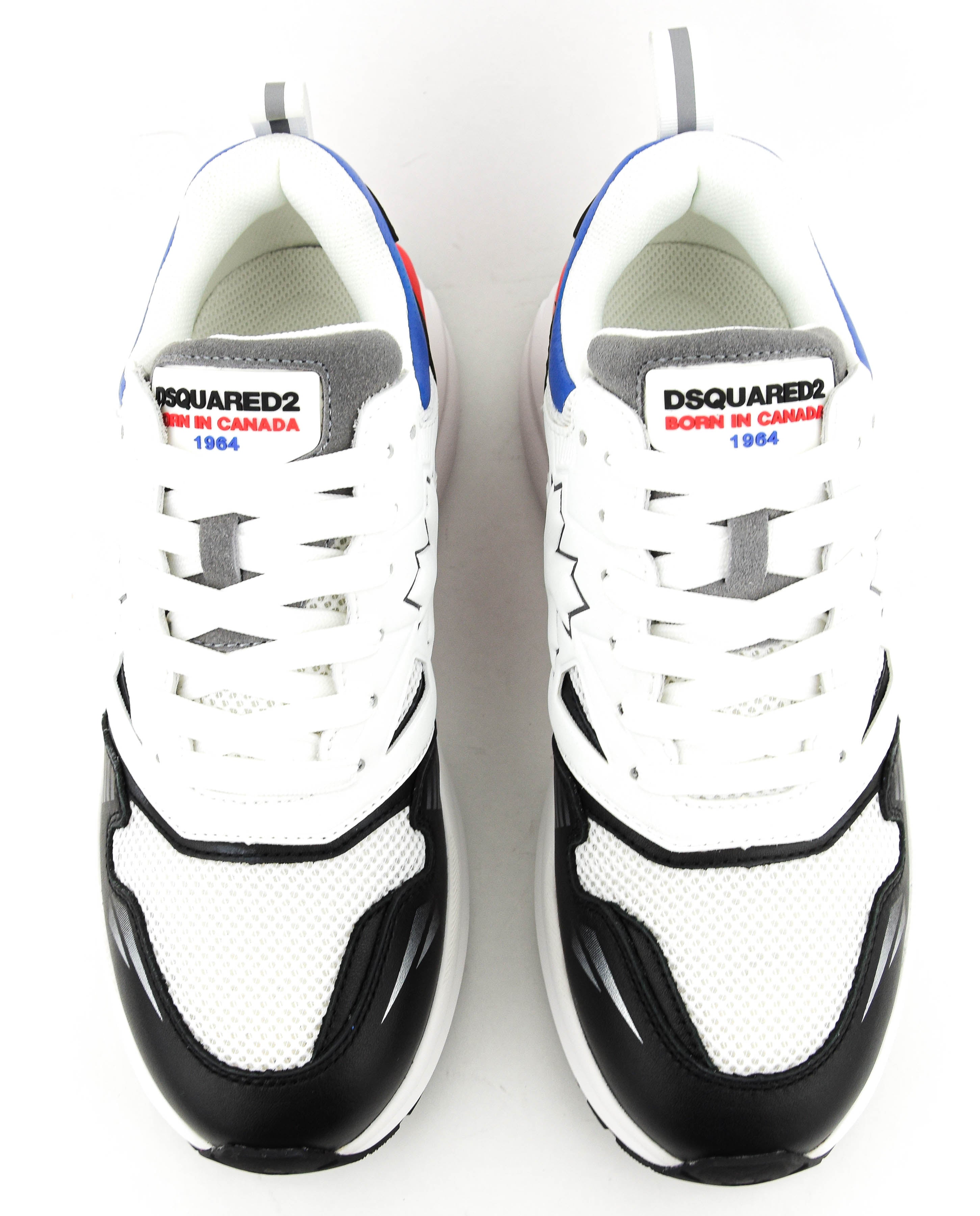 DSQUARED2 DASH SNEAKER WHITE BLACK BLUE