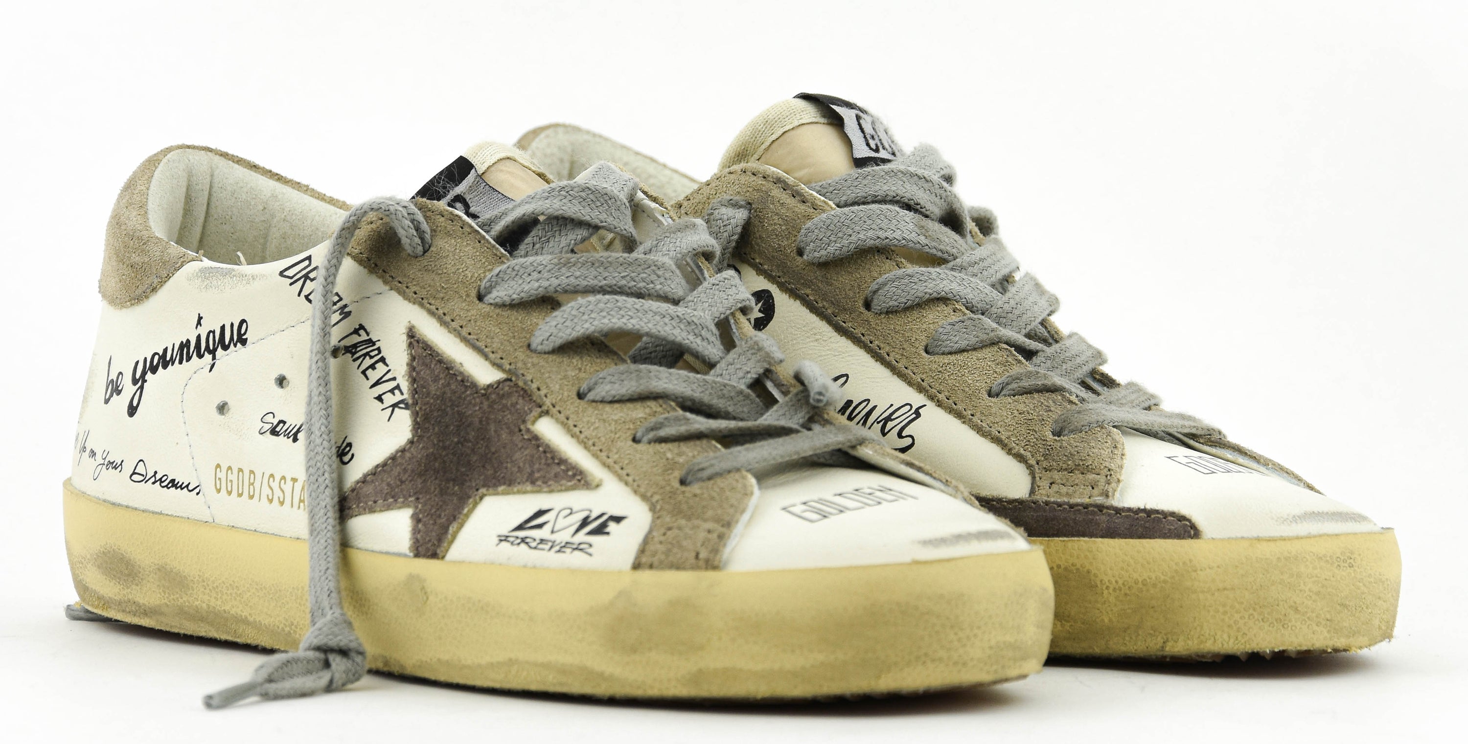 GOLDEN GOOSE SUPERSTAR CLASSIC WHITE TAUPE