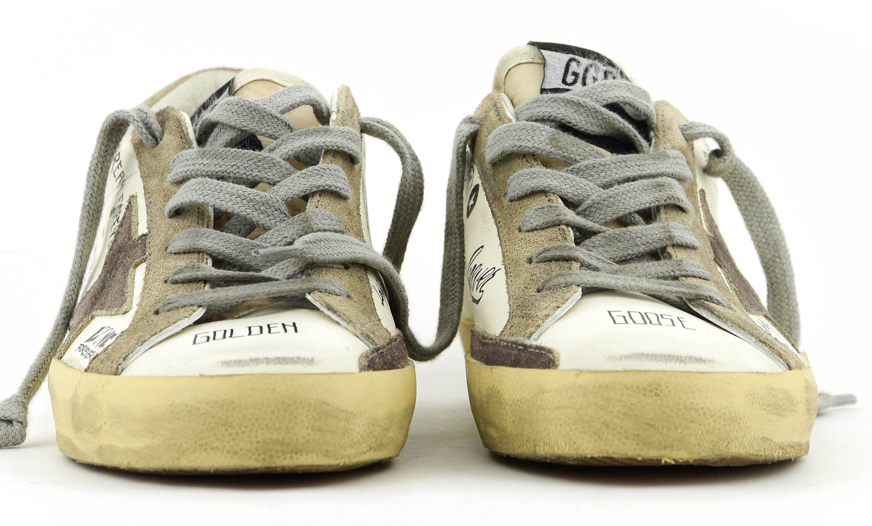 GOLDEN GOOSE SUPERSTAR CLASSIC WHITE TAUPE