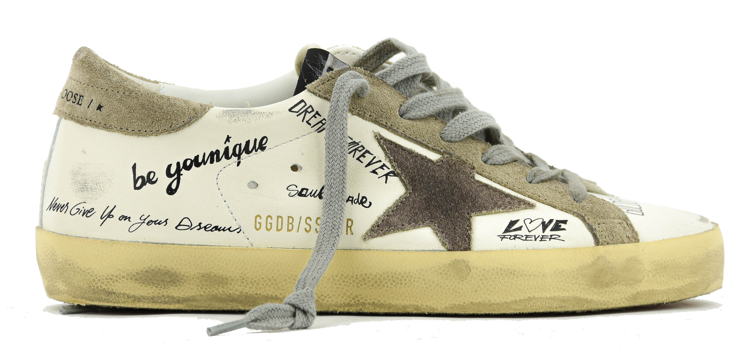 GOLDEN GOOSE SUPERSTAR CLASSIC WHITE TAUPE