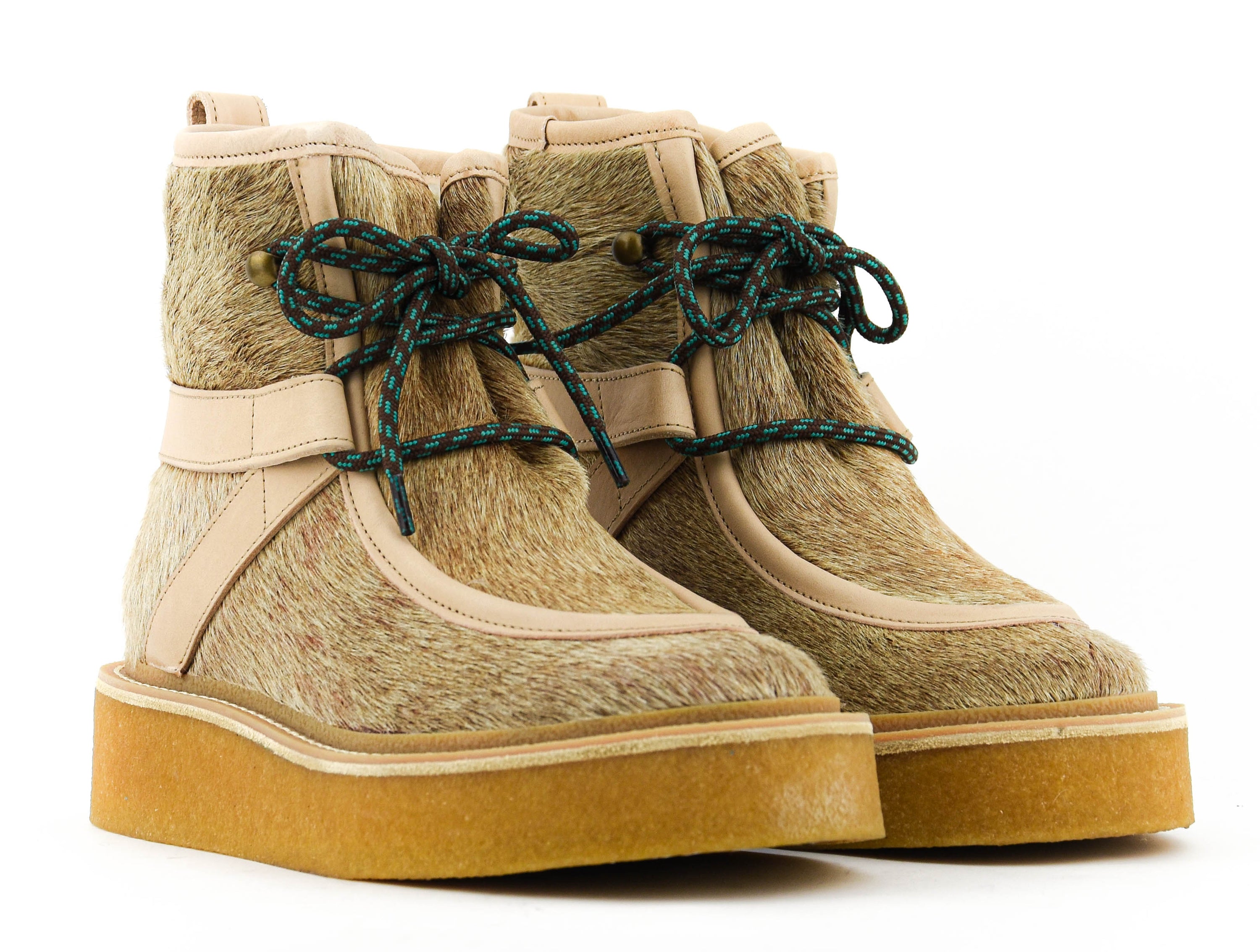 KENZO YUKI PONY BOOTS BEIGE