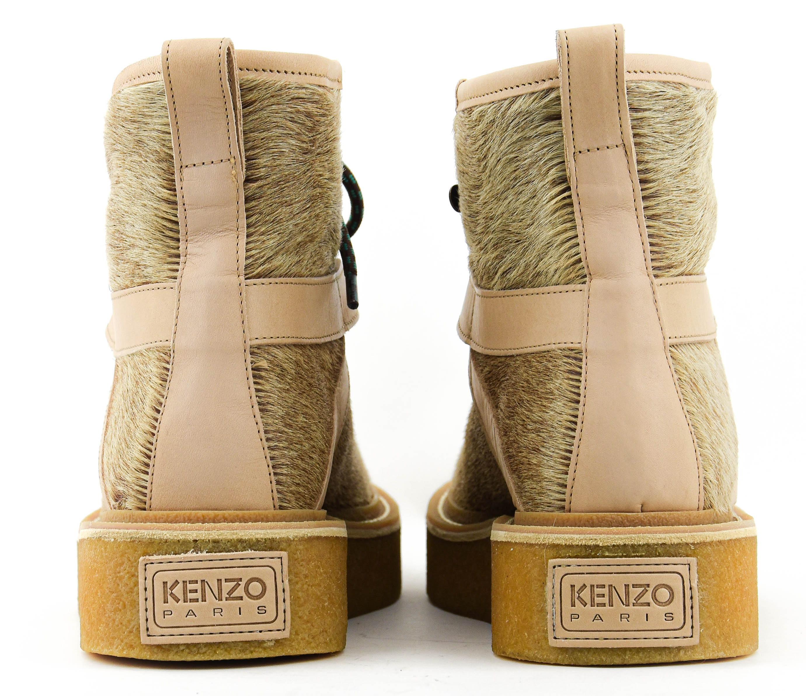 KENZO YUKI PONY BOOTS BEIGE