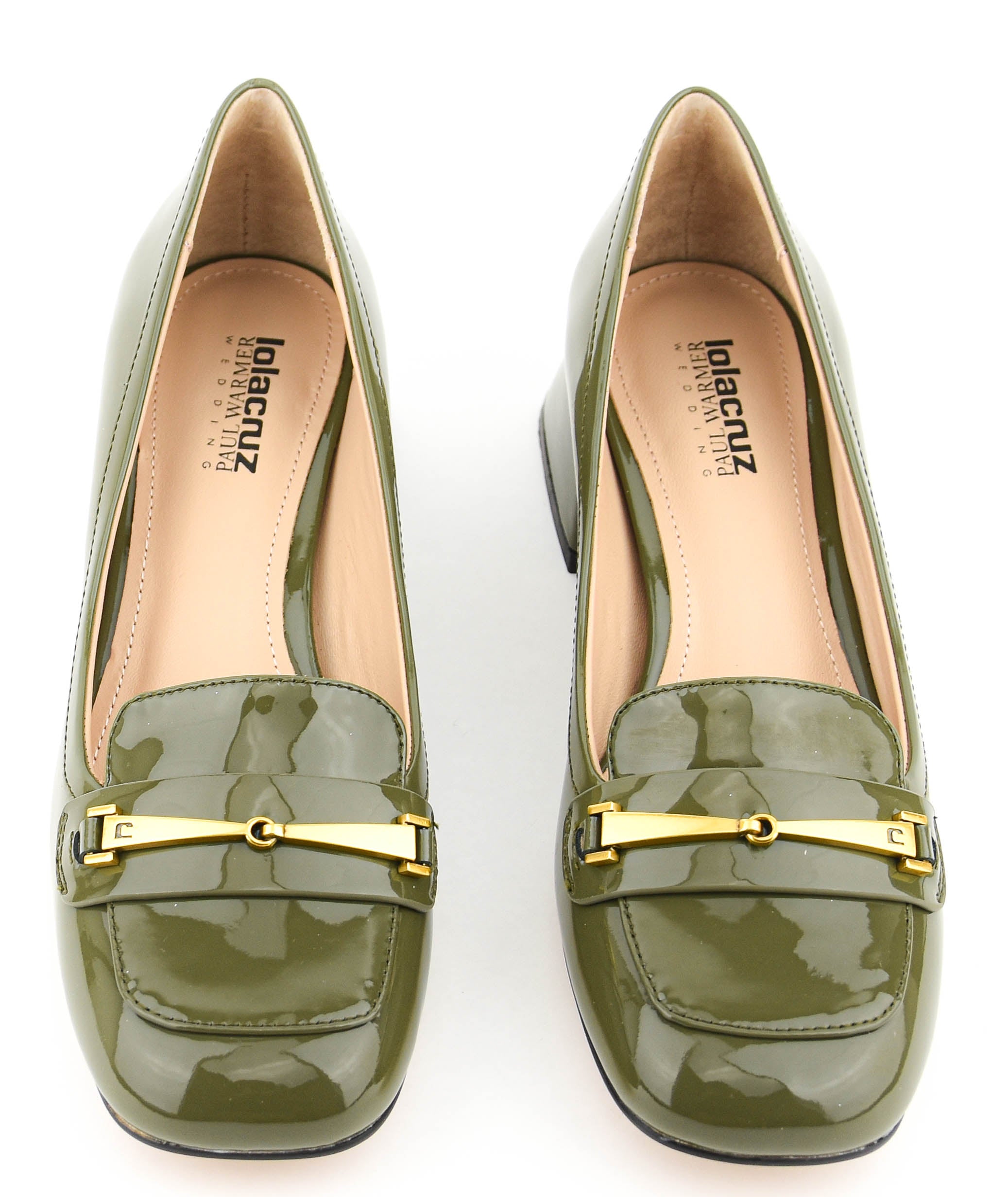 LOLA CRUZ X PAUL WARMER CLOVER PUMP OLIVE