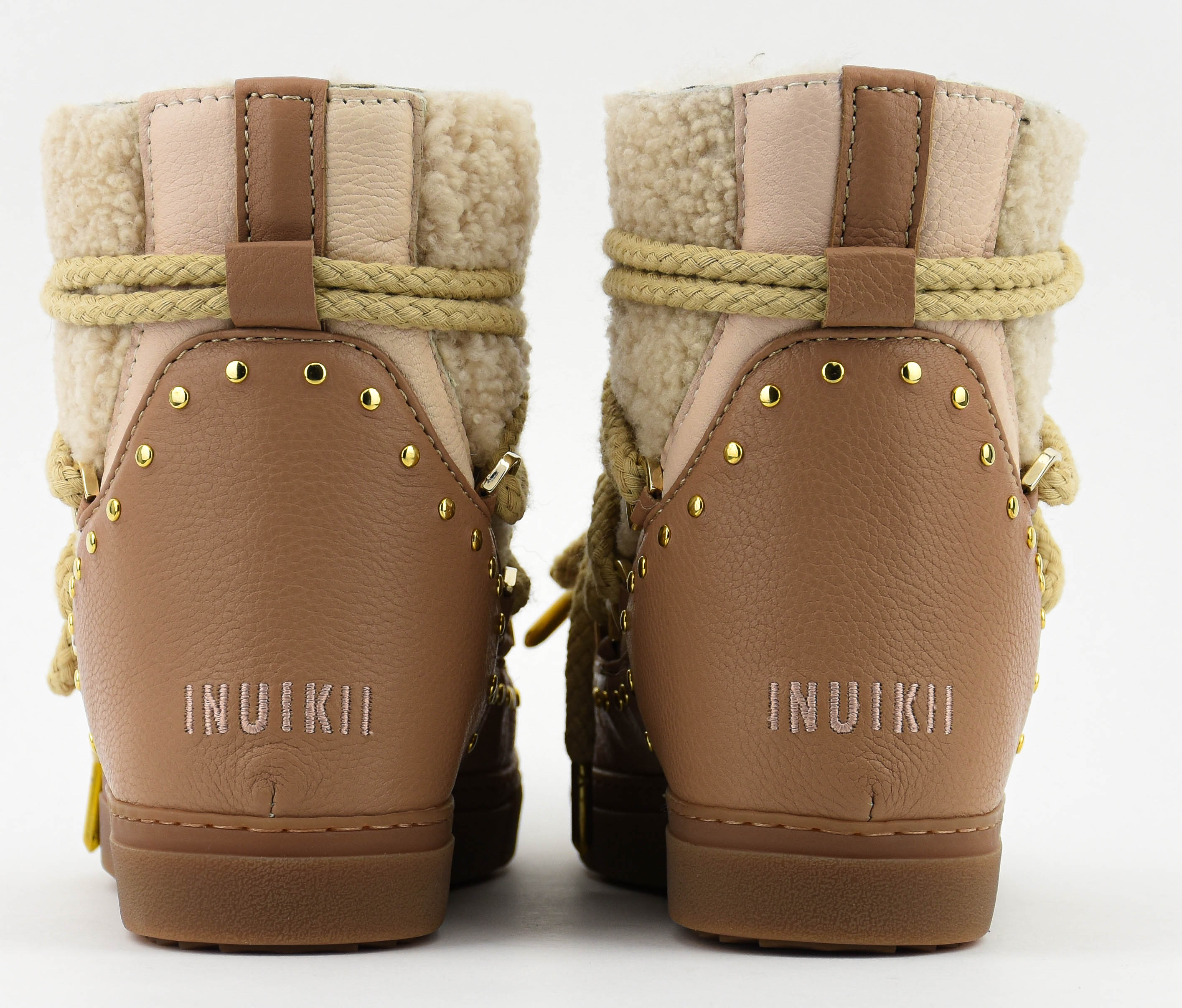 INUIKII CURLY ROCK WEDGE BEIGE