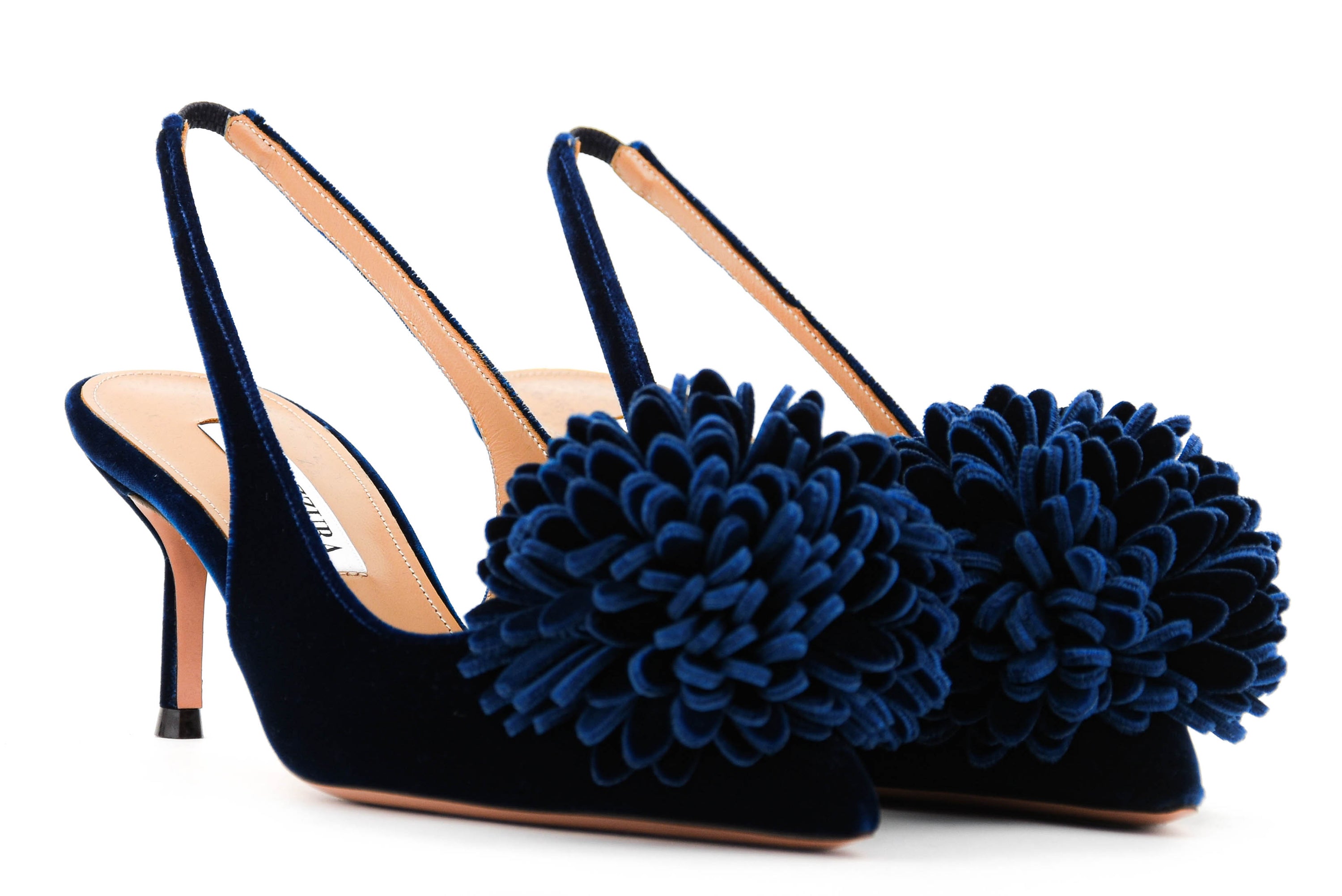 AQUAZZURA COUTURIER SLING 65 PUMP PARIS BLU