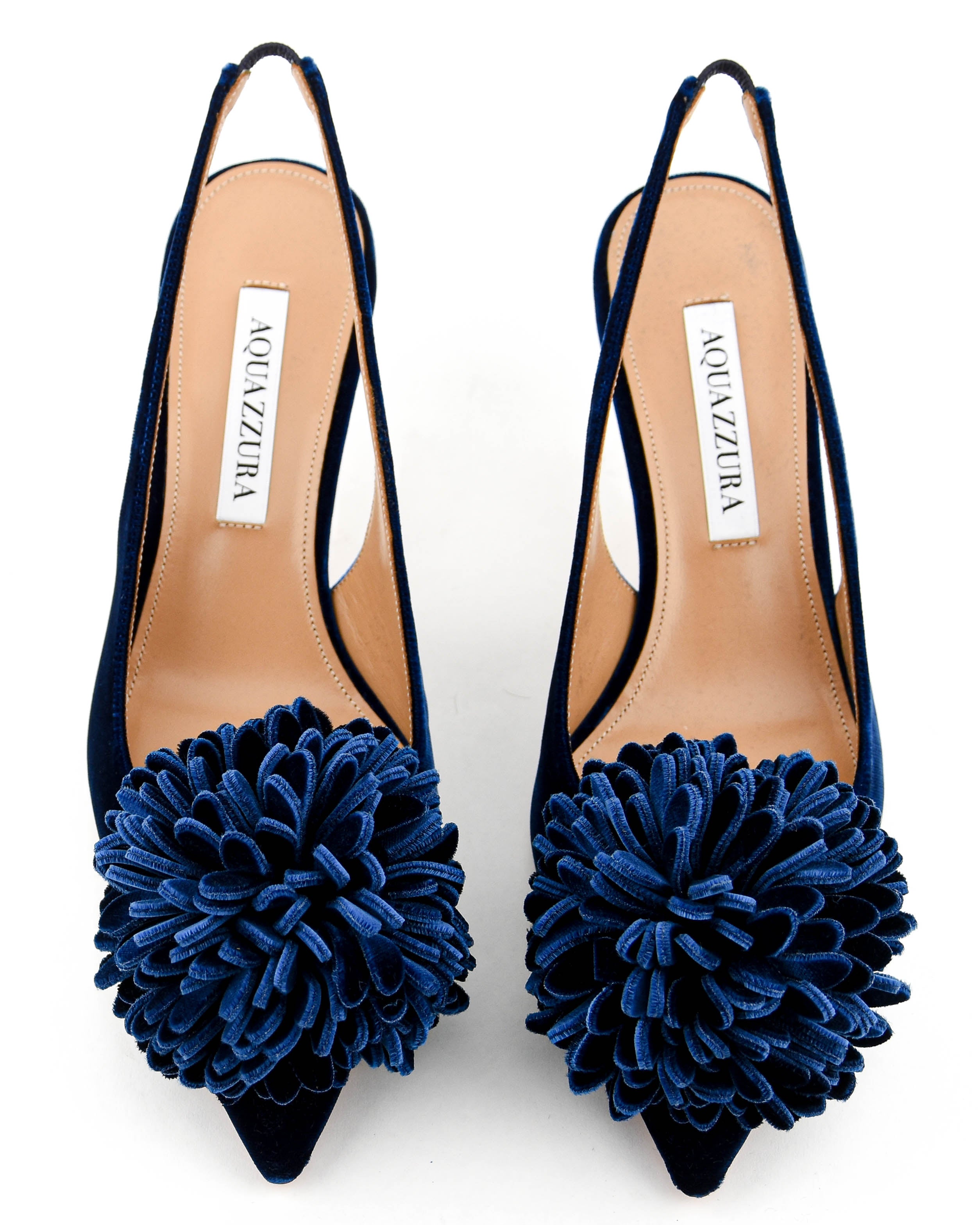 AQUAZZURA COUTURIER SLING 65 PUMP PARIS BLU