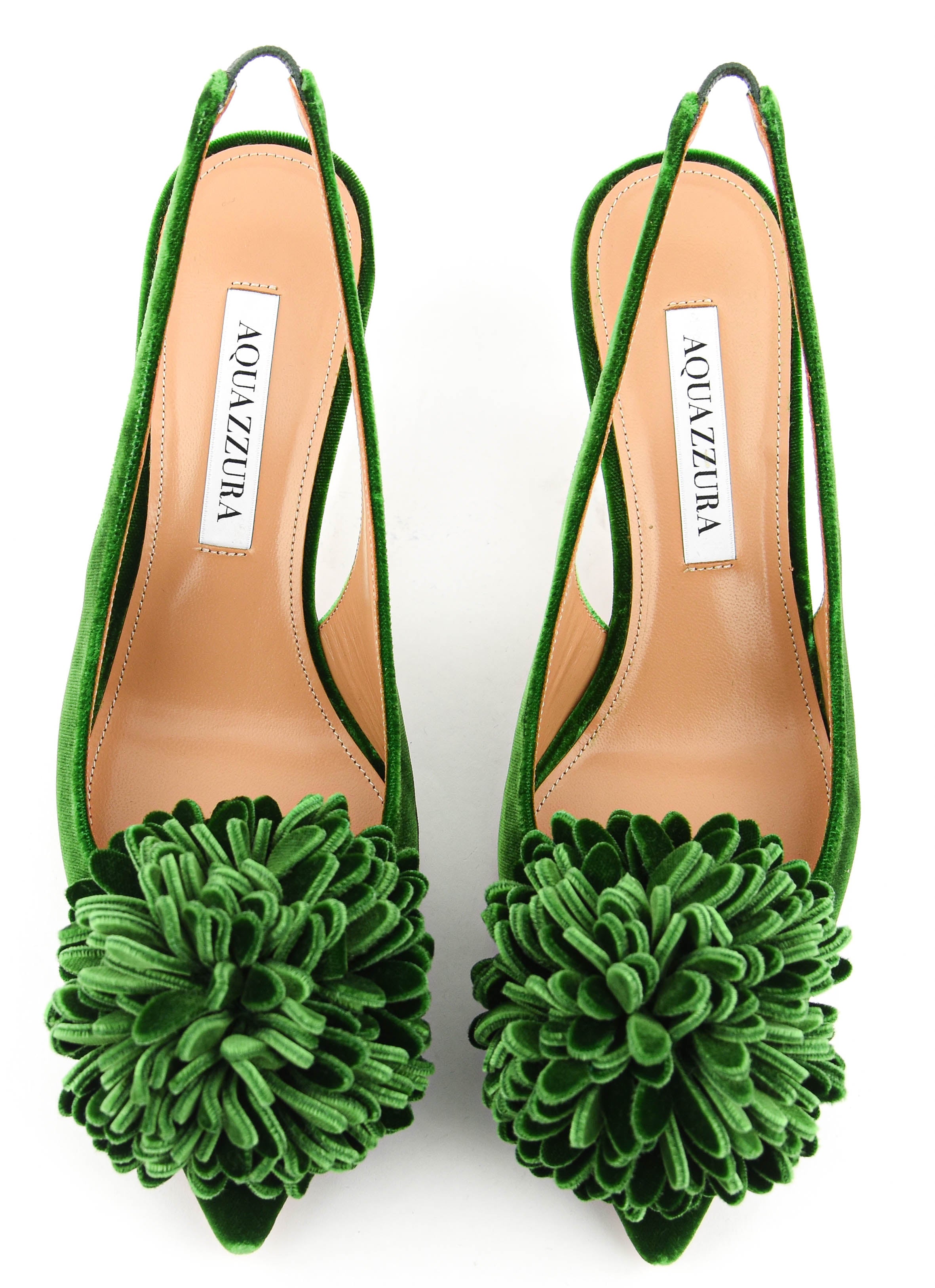 AQUAZZURA COUTURIER SLING 65 PUMP MALACHITE – Paul warmer