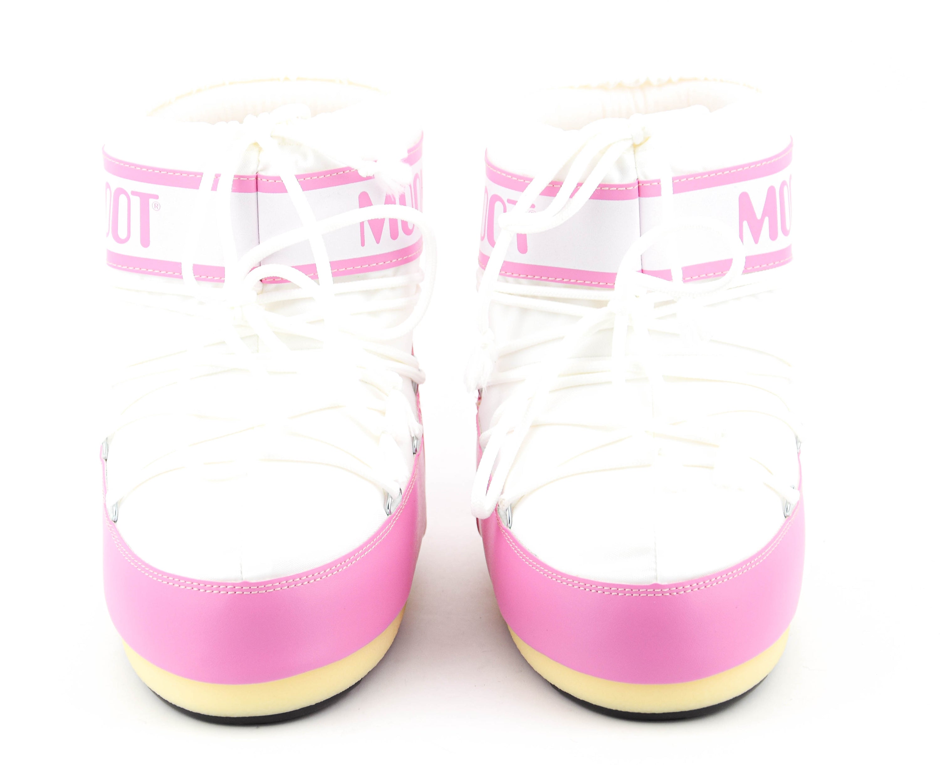 MOONBOOT ICON LOW NYLON PINK WHITE