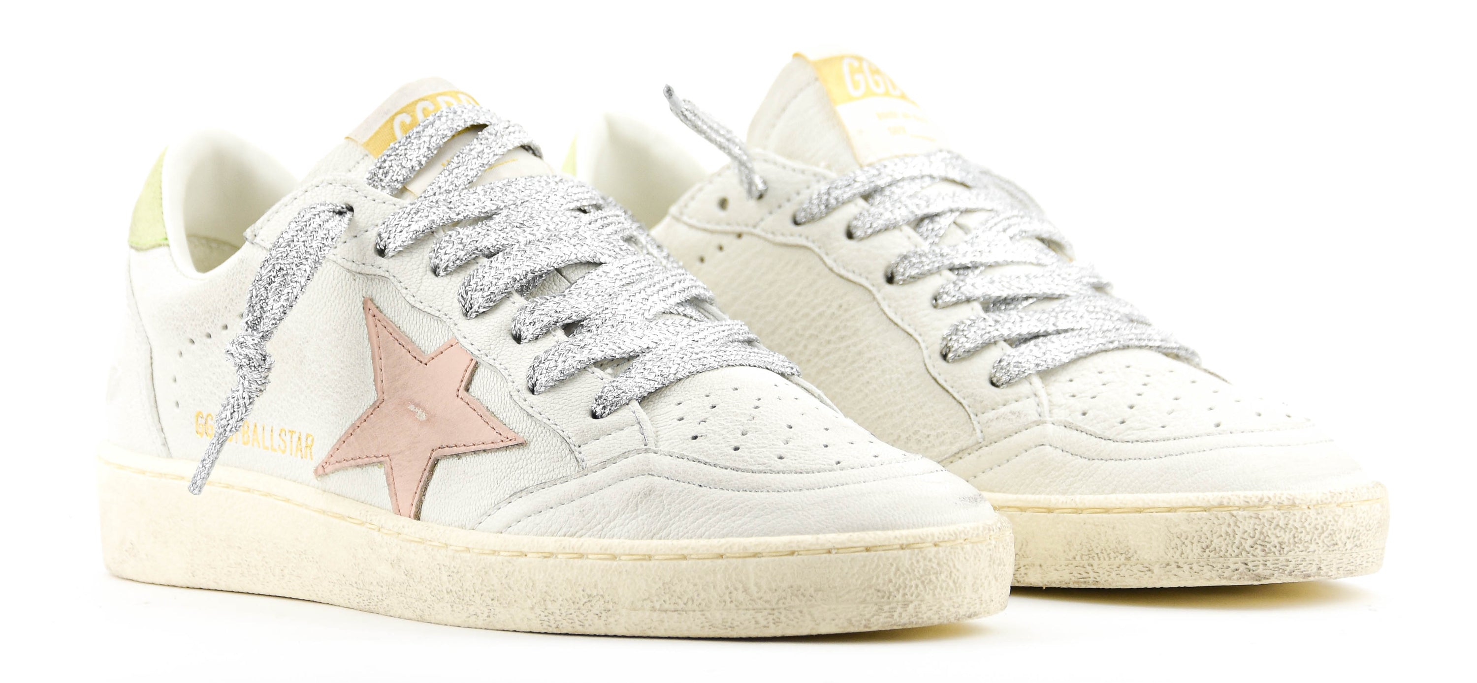 GOLDEN GOOSE BALLSTAR WHITE PINK