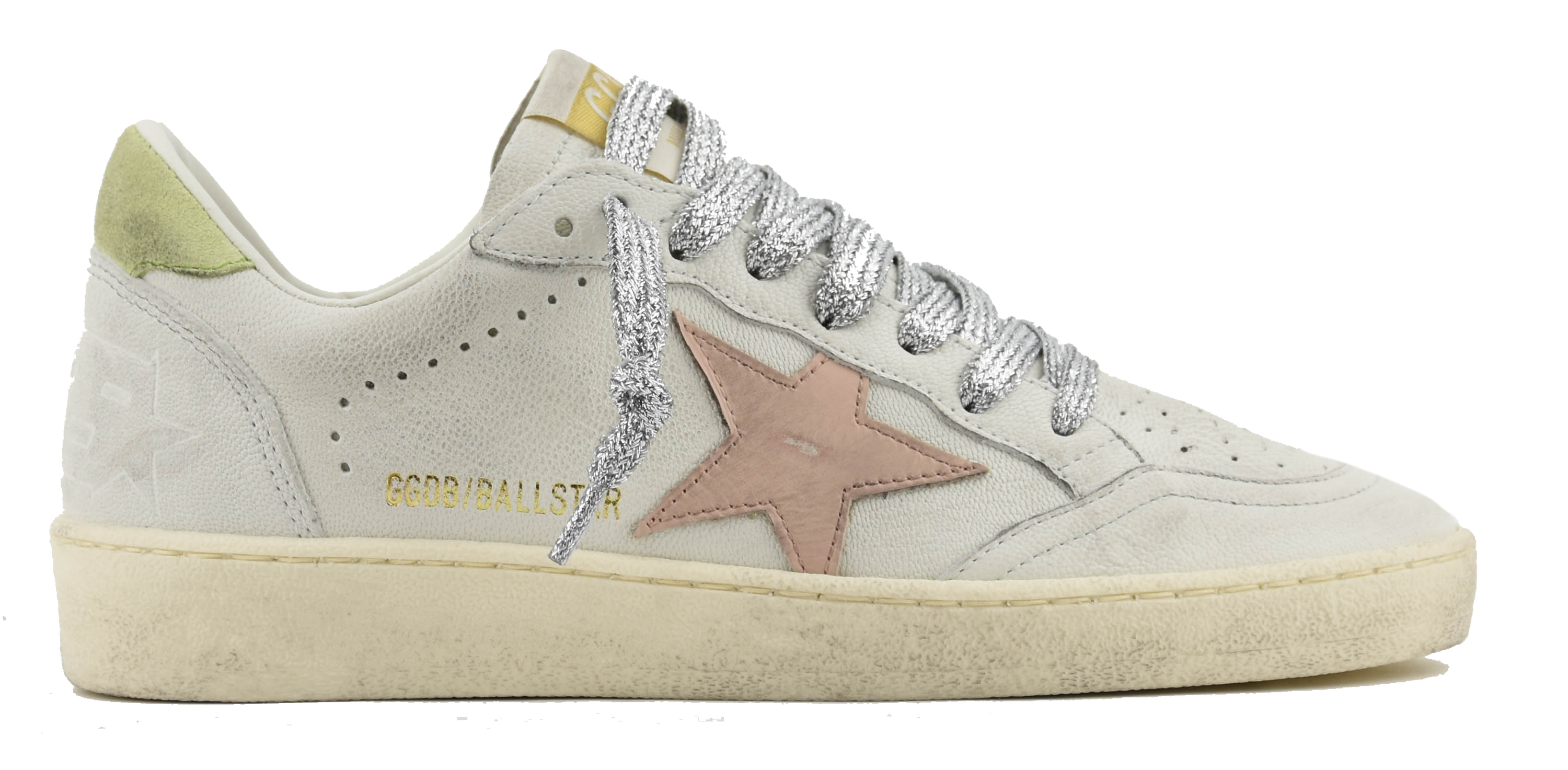 GOLDEN GOOSE BALLSTAR WHITE PINK