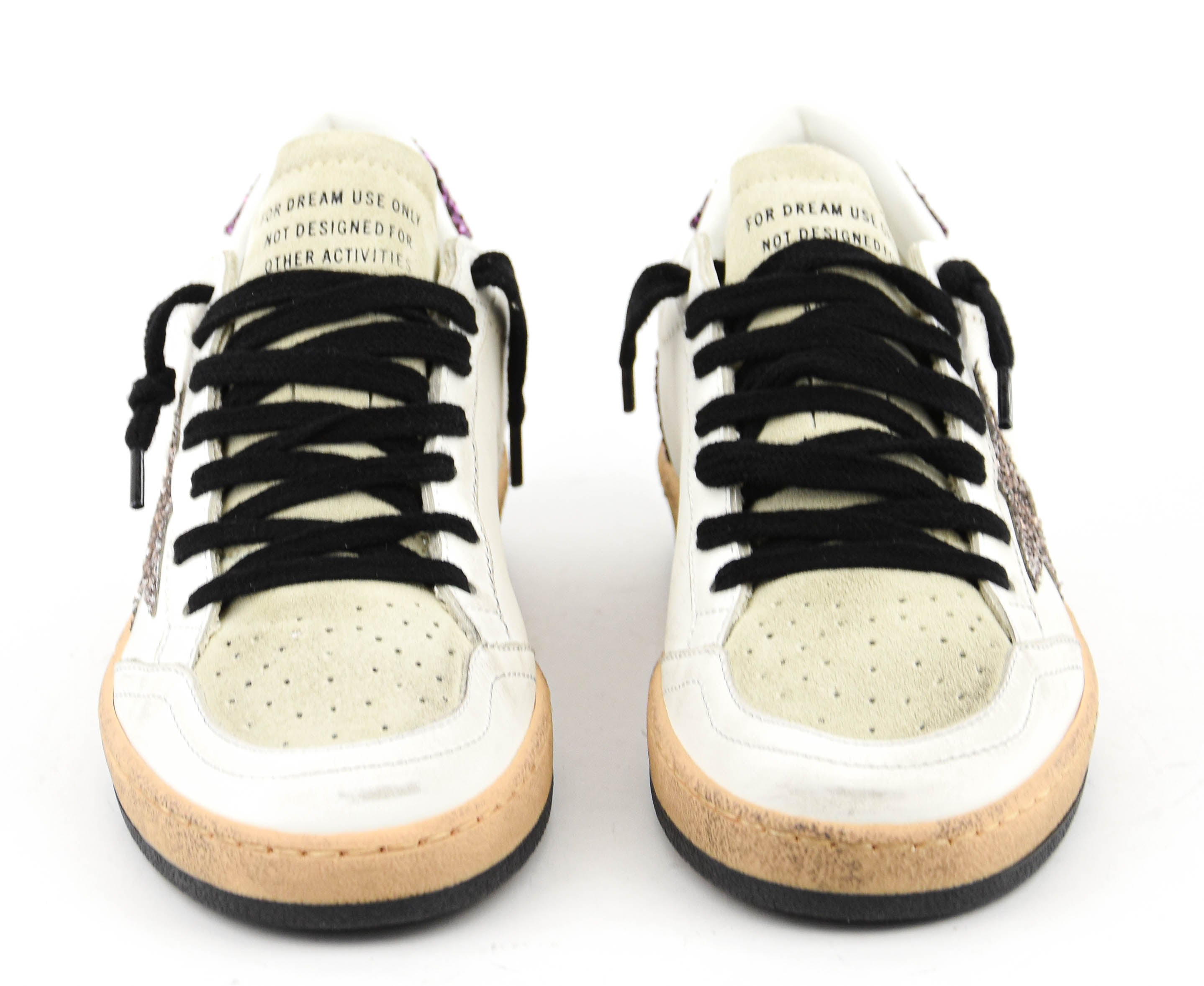 GOLDEN GOOSE BALLSTAR WHITE BORDEAUX