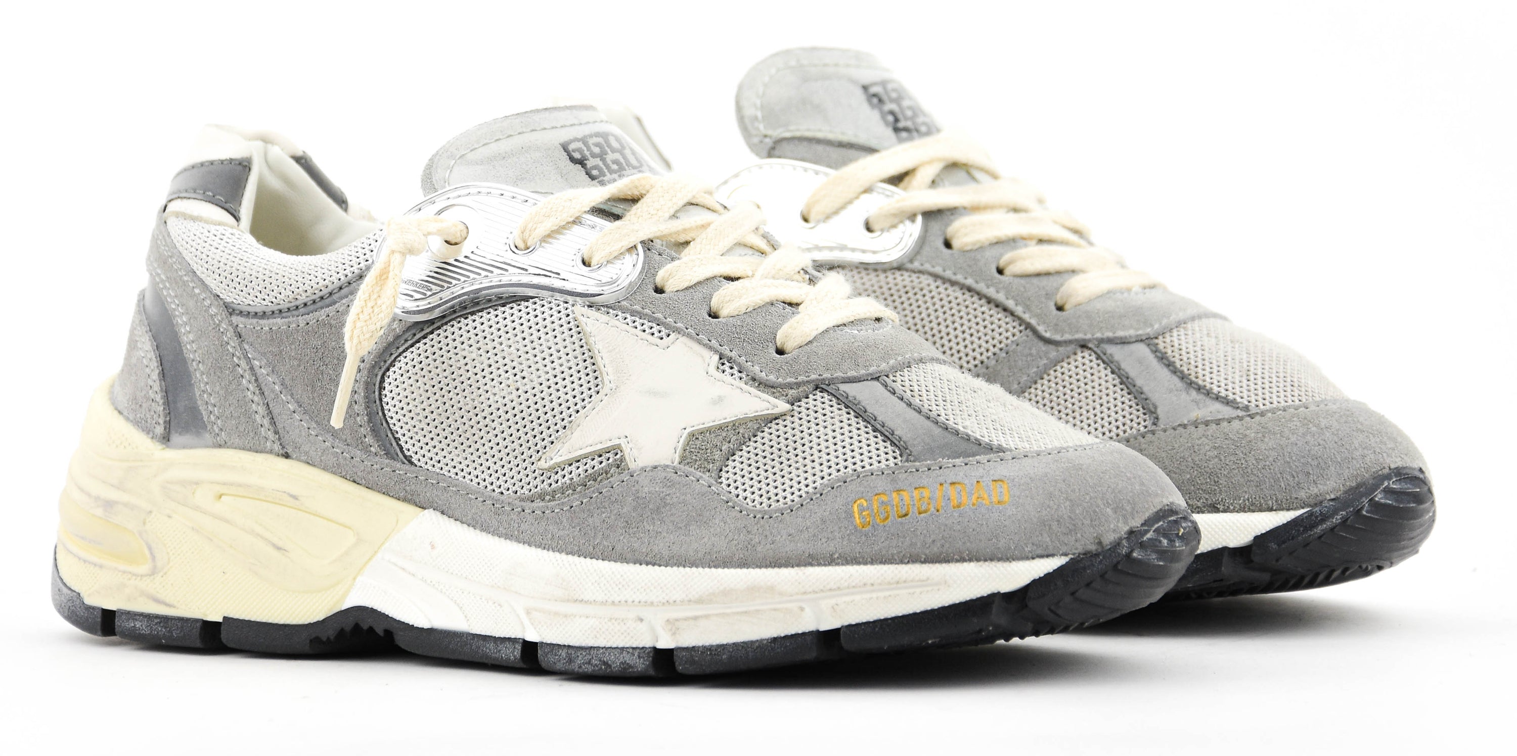 GOLDEN GOOSE RUNNING DAD GREY SILVER