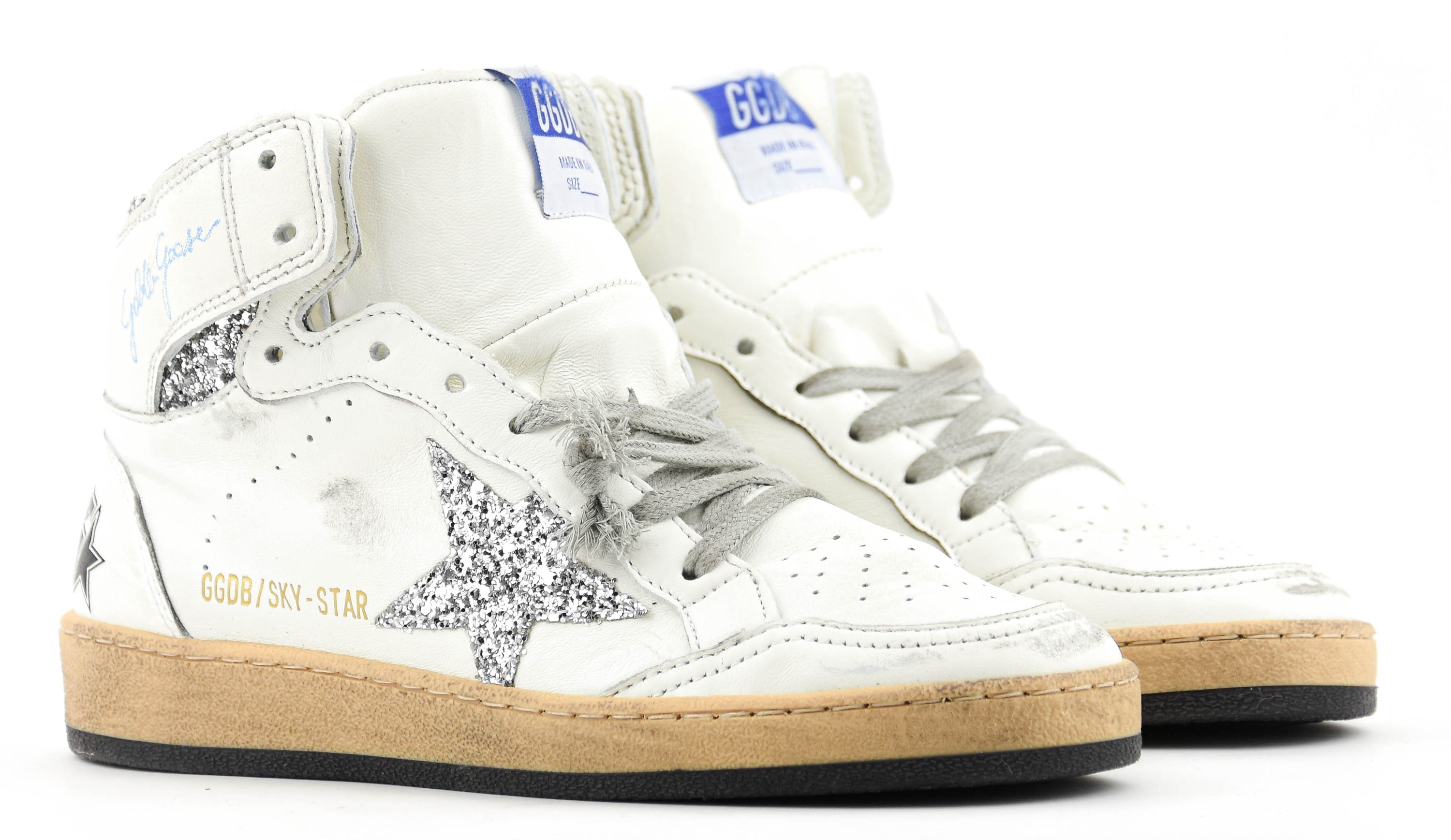 GOLDEN GOOSE SKY STAR WHITE SILVER