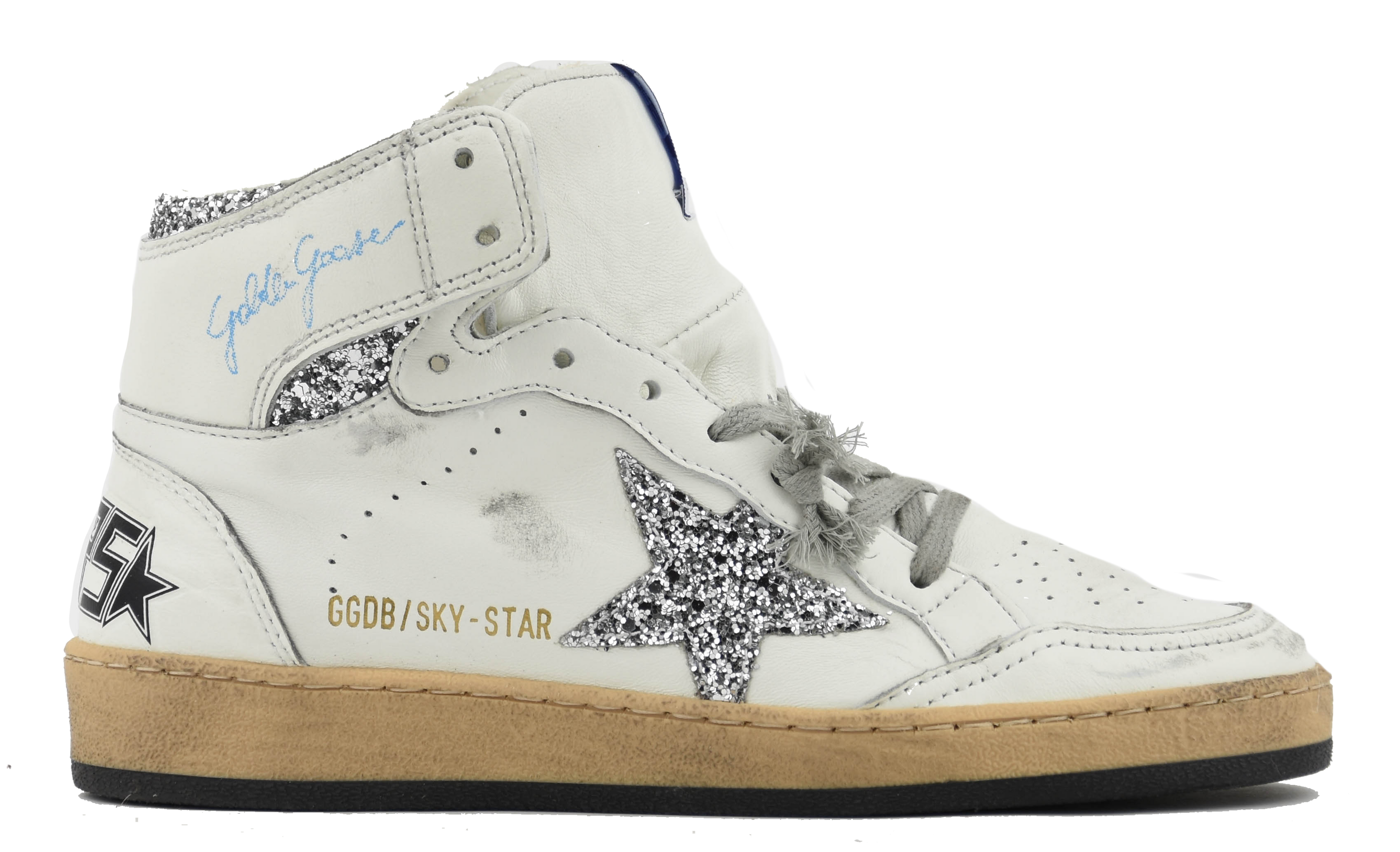 GOLDEN GOOSE SKY STAR WHITE SILVER