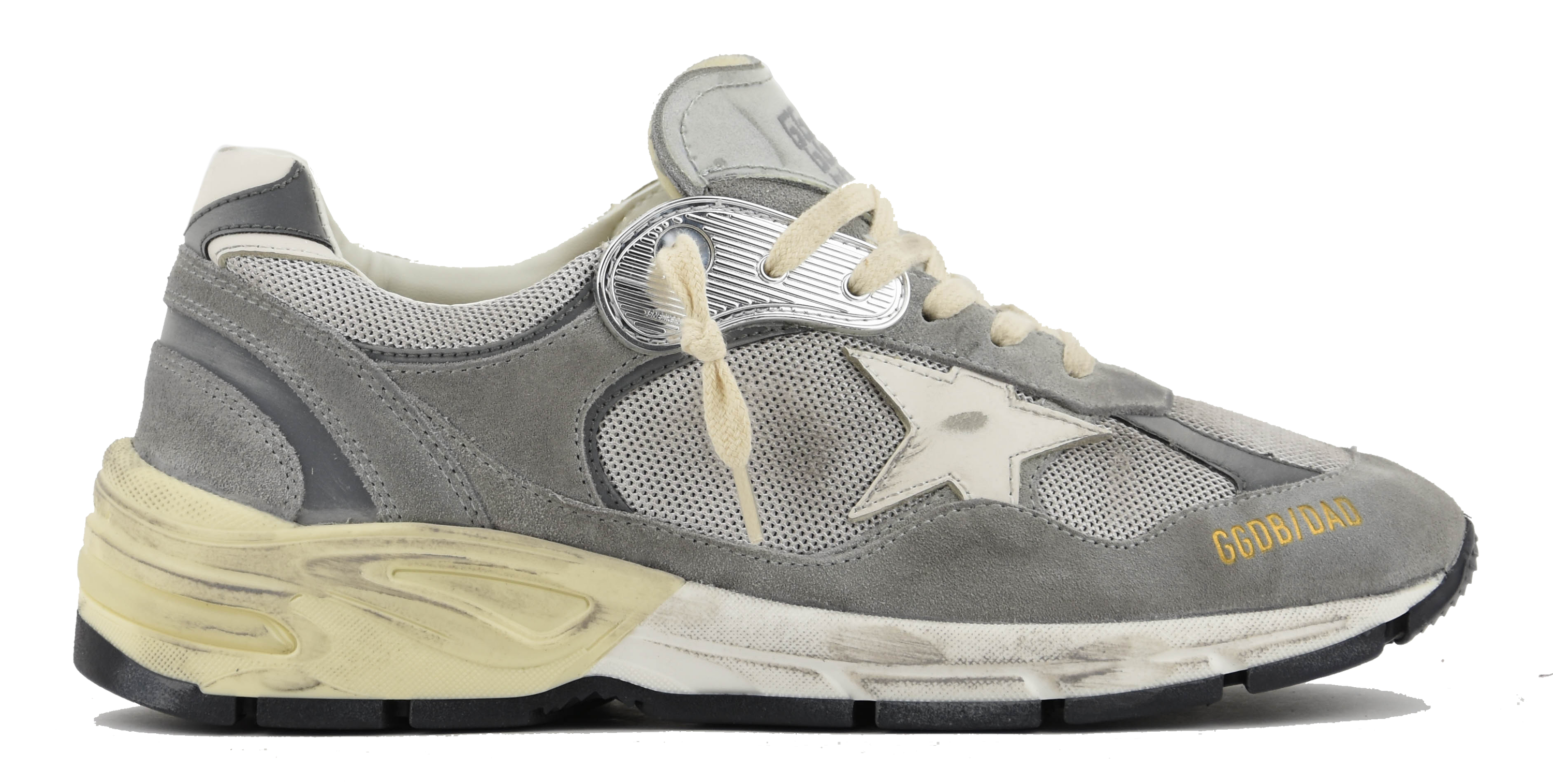 GOLDEN GOOSE RUNNING DAD GREY SILVER