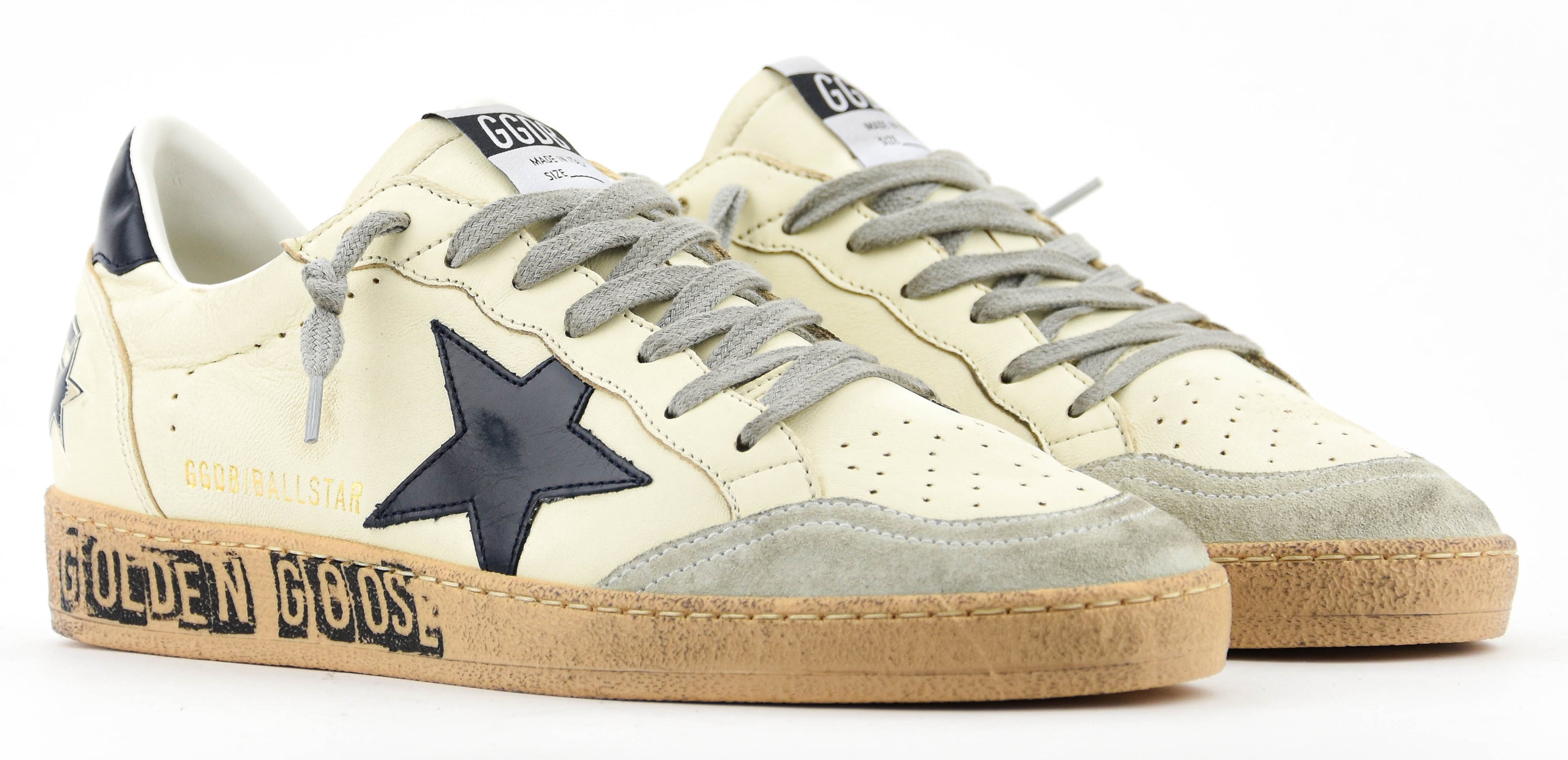 GOLDEN GOOSE BALL STAR WHITE BLUE