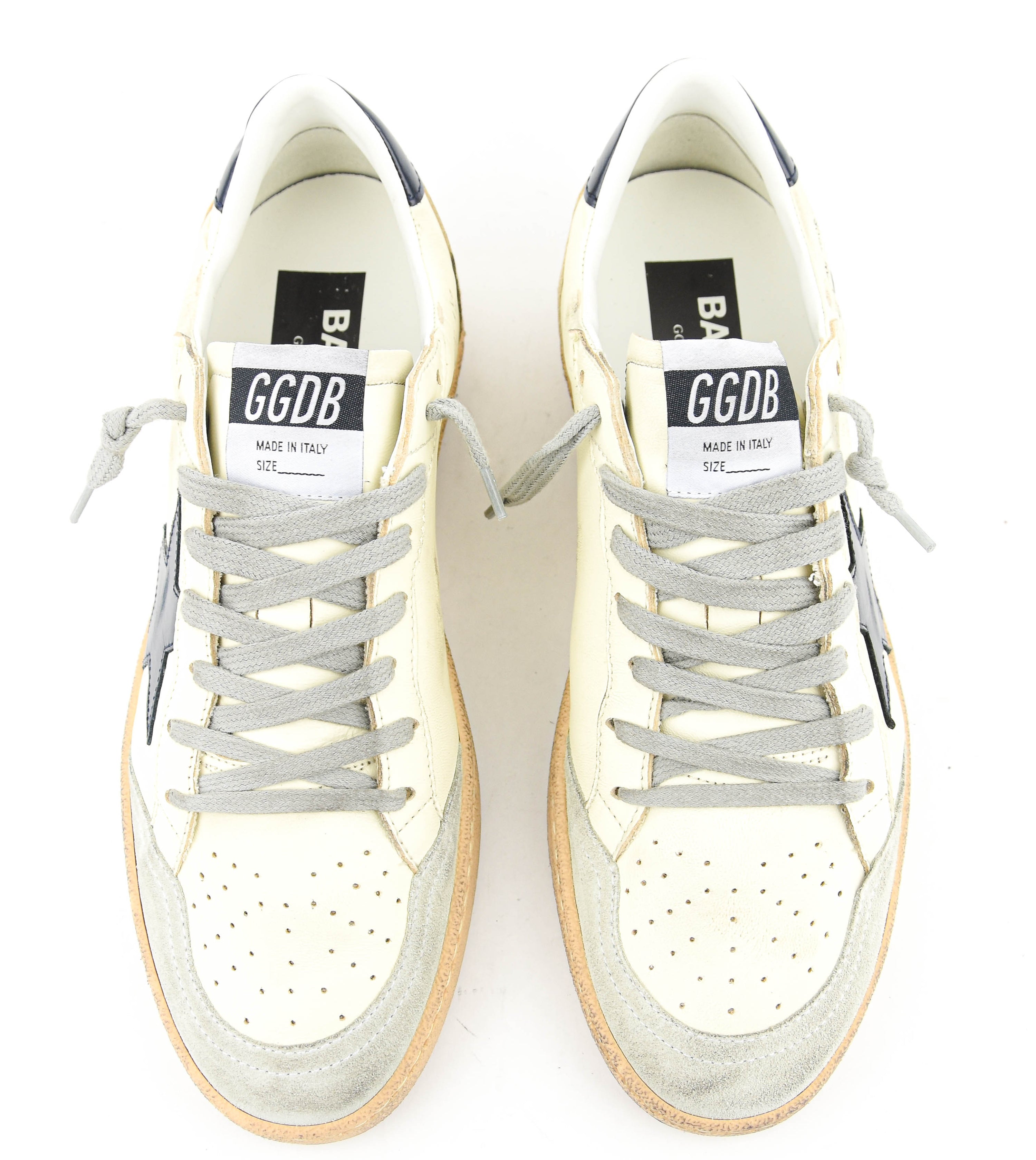 GOLDEN GOOSE BALL STAR WHITE BLUE