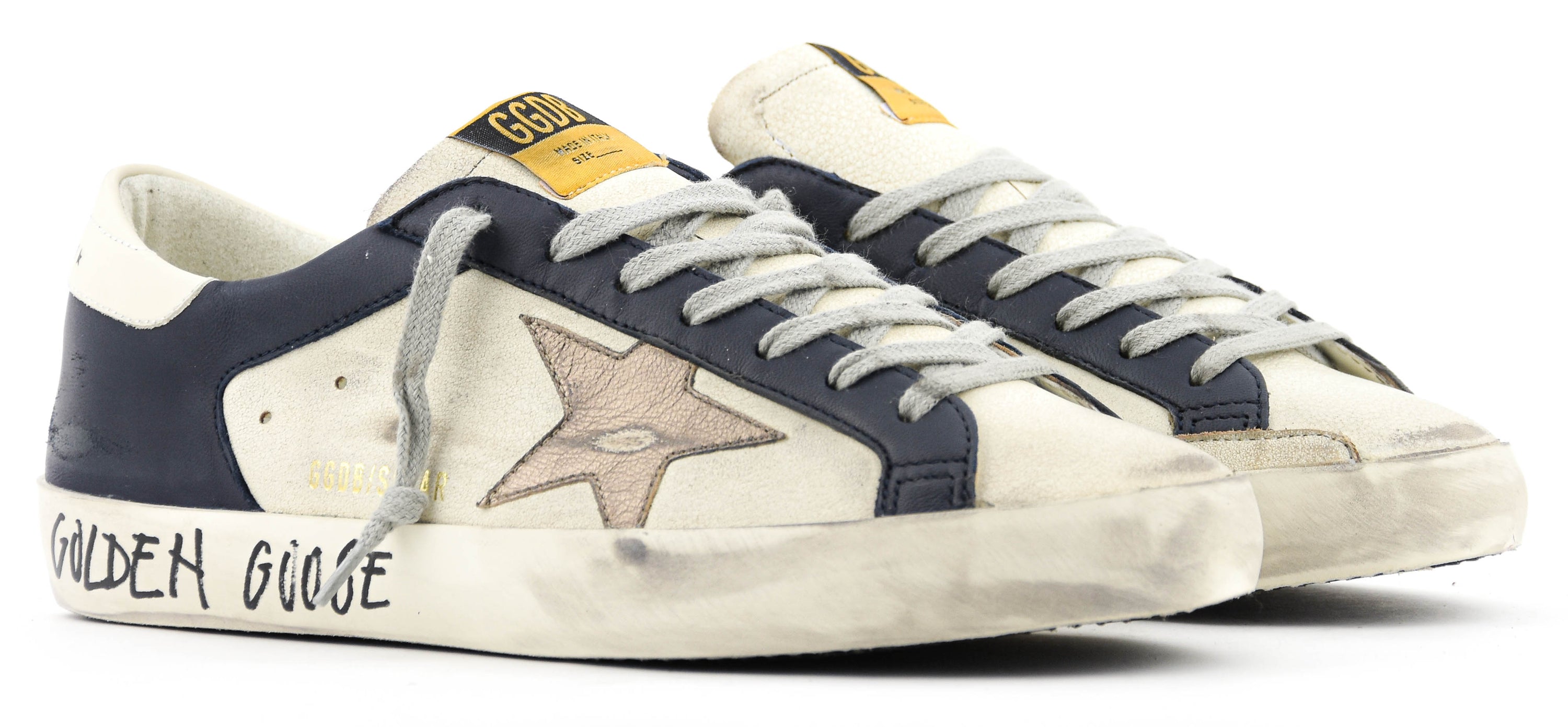 GOLDEN GOOSE SUPERSTAR WHITE BLUE