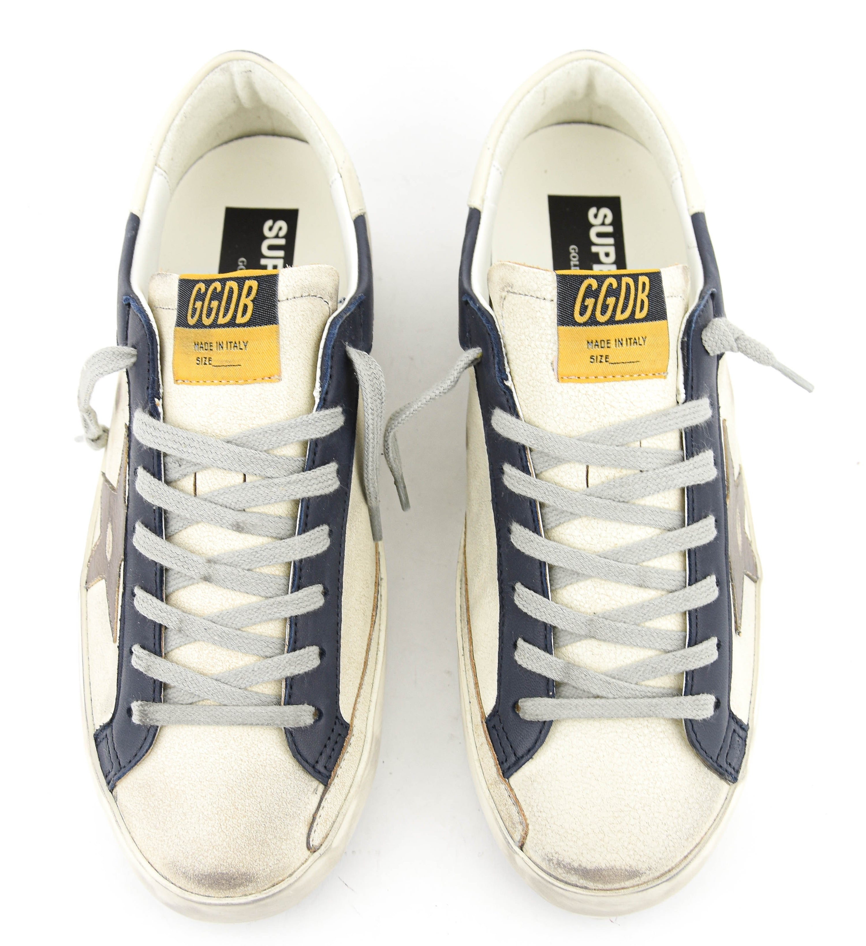 GOLDEN GOOSE SUPERSTAR WHITE BLUE